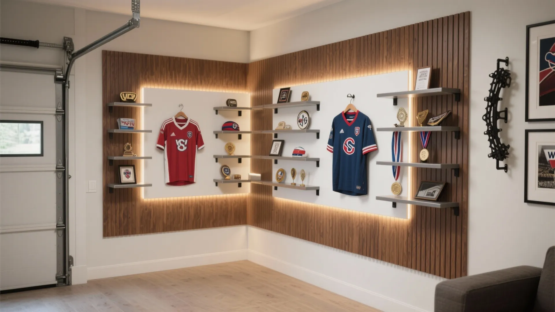Minimalist Sports Display Wall
