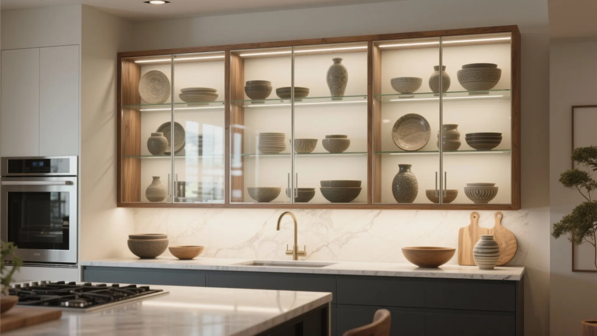 2. Display Zone with Clear Glass and Lighting