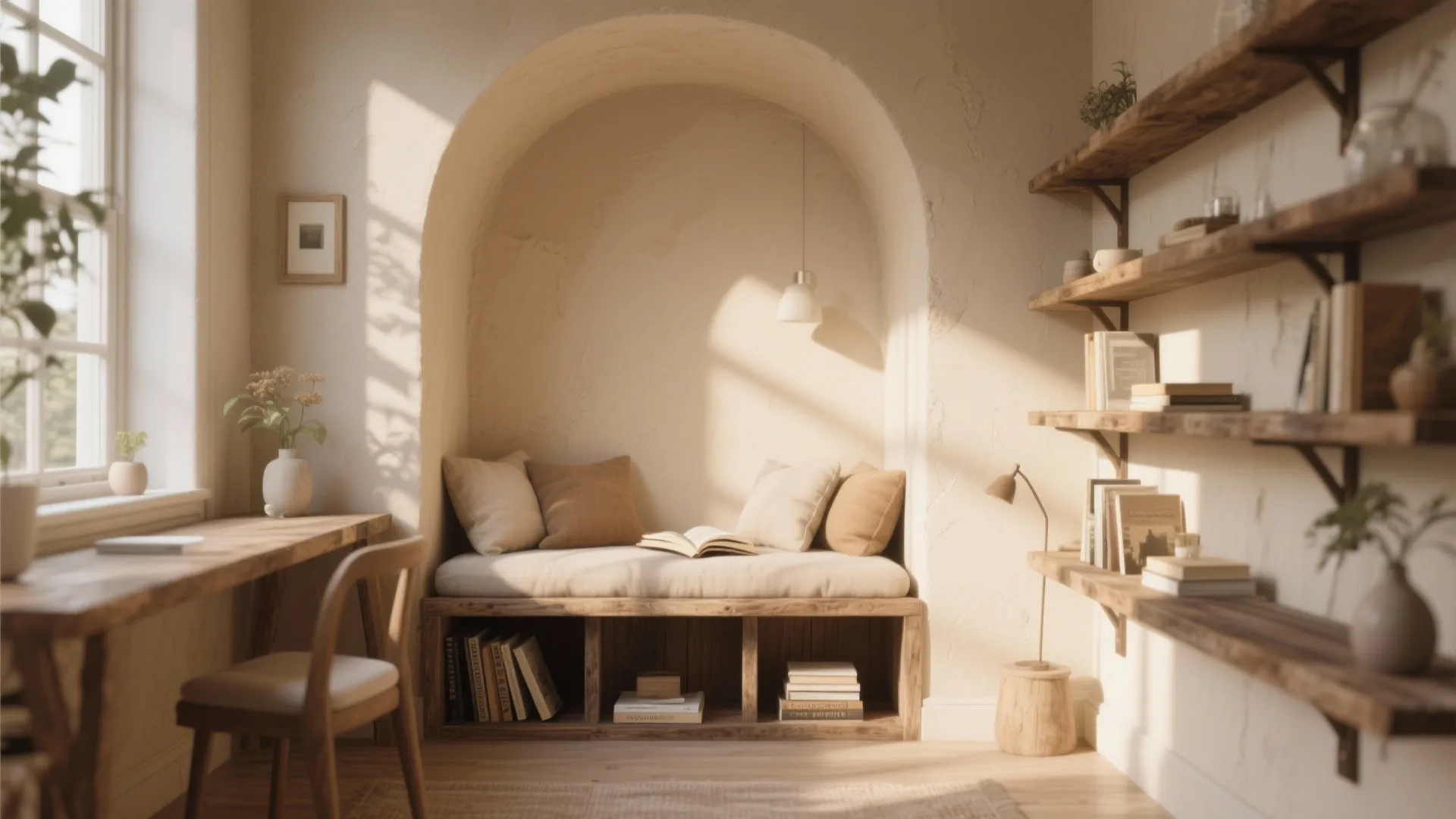 Distemper with Wooden Accents