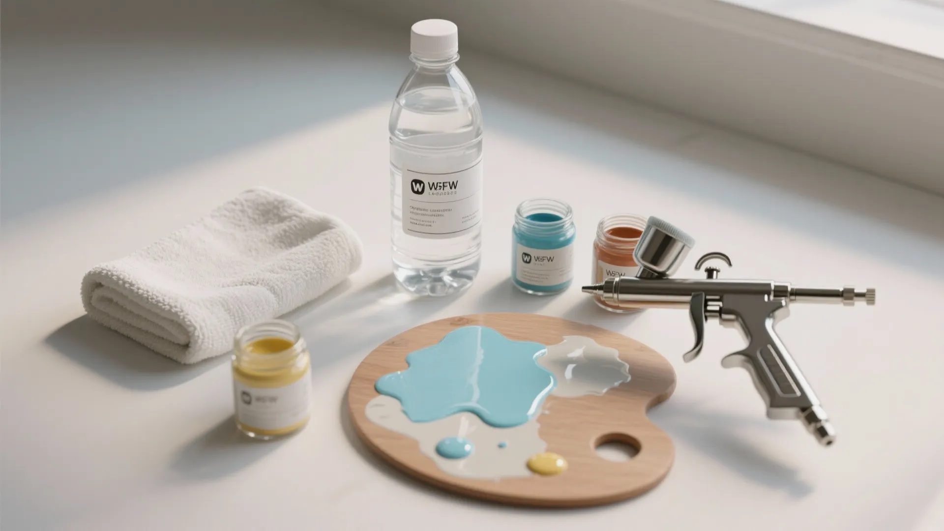 1. Distilled Water (for water-based acrylics)