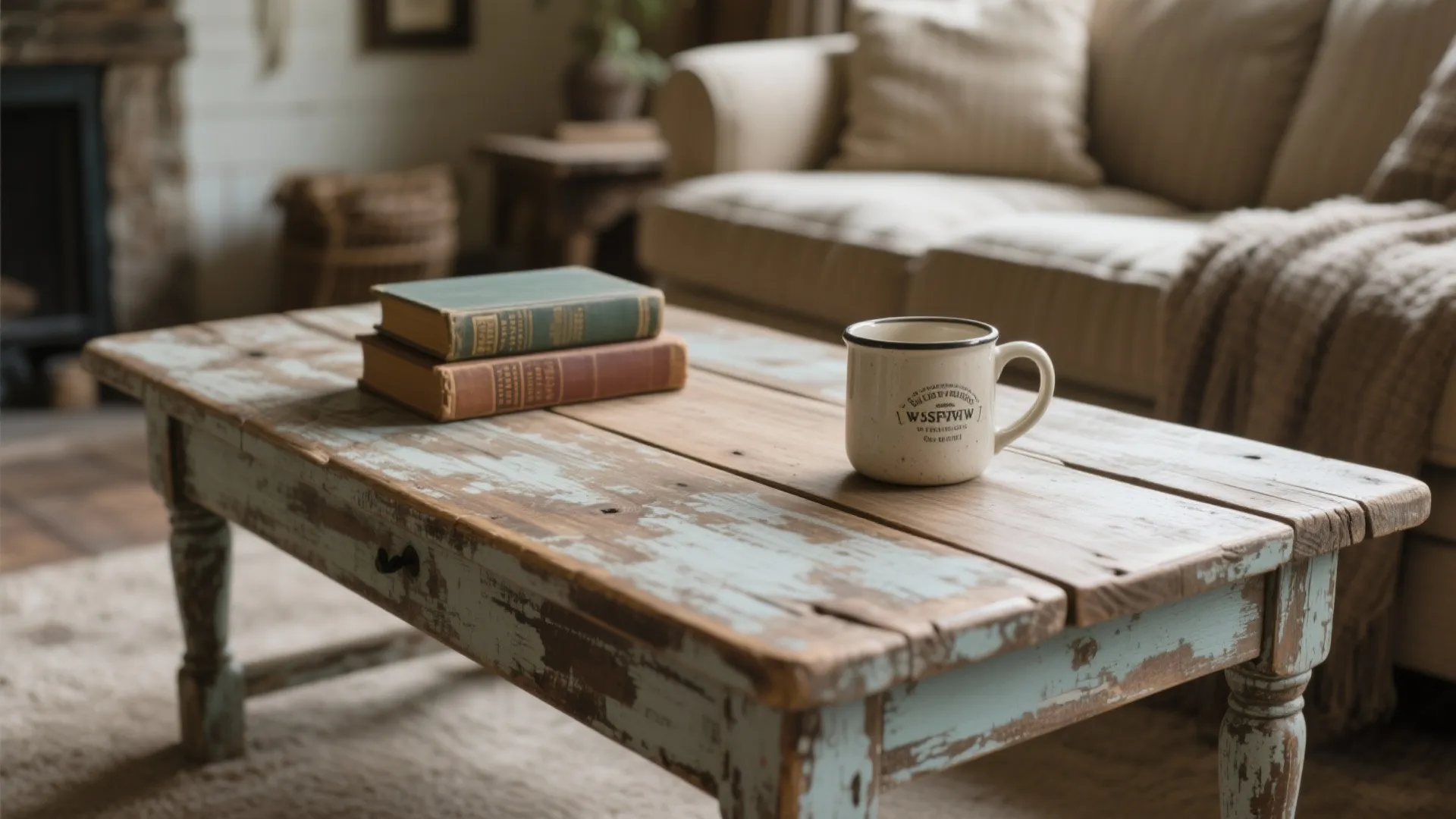 3. Distressed Coffee Tables
