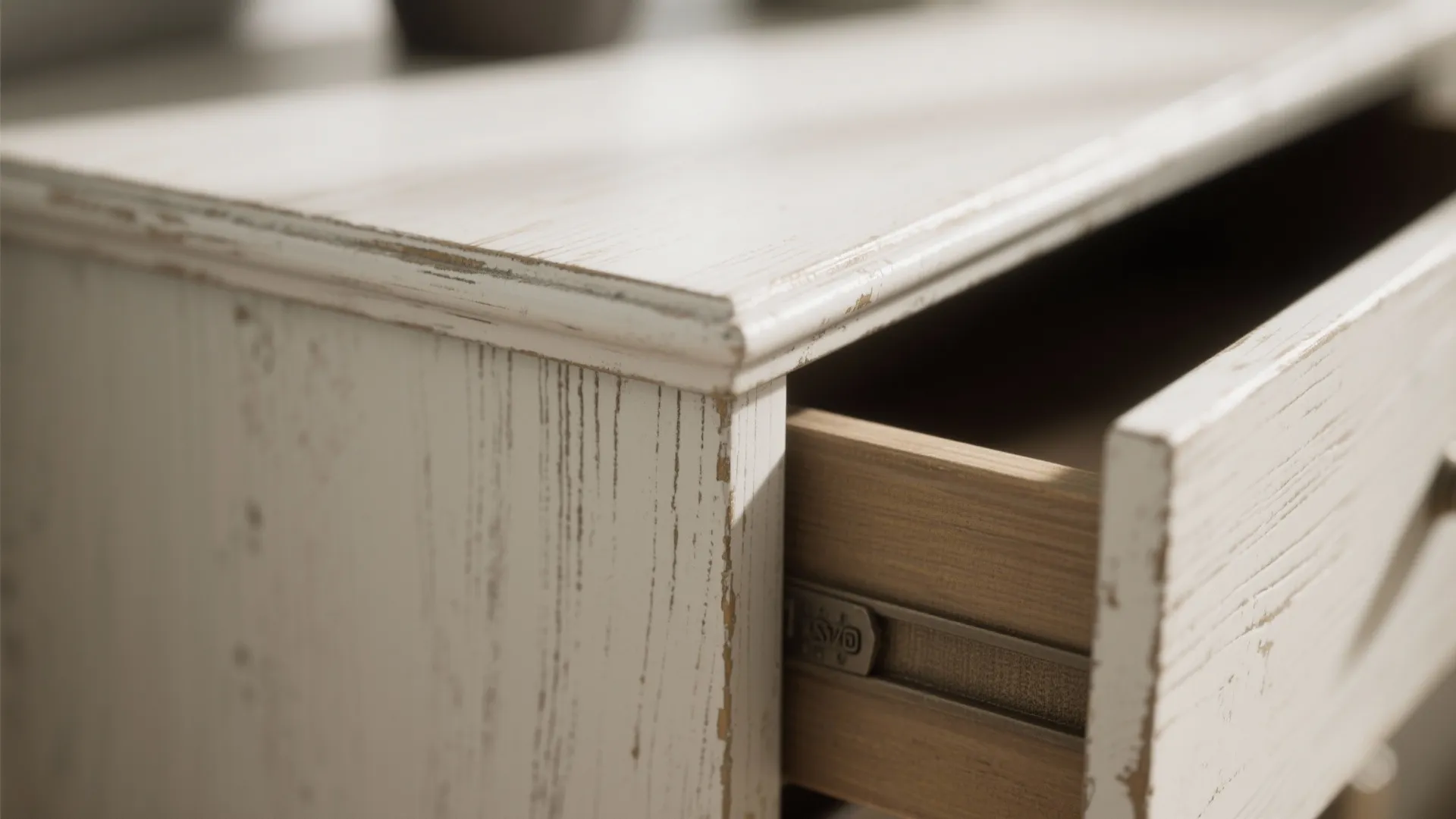 2. Light distressing on high-touch areas