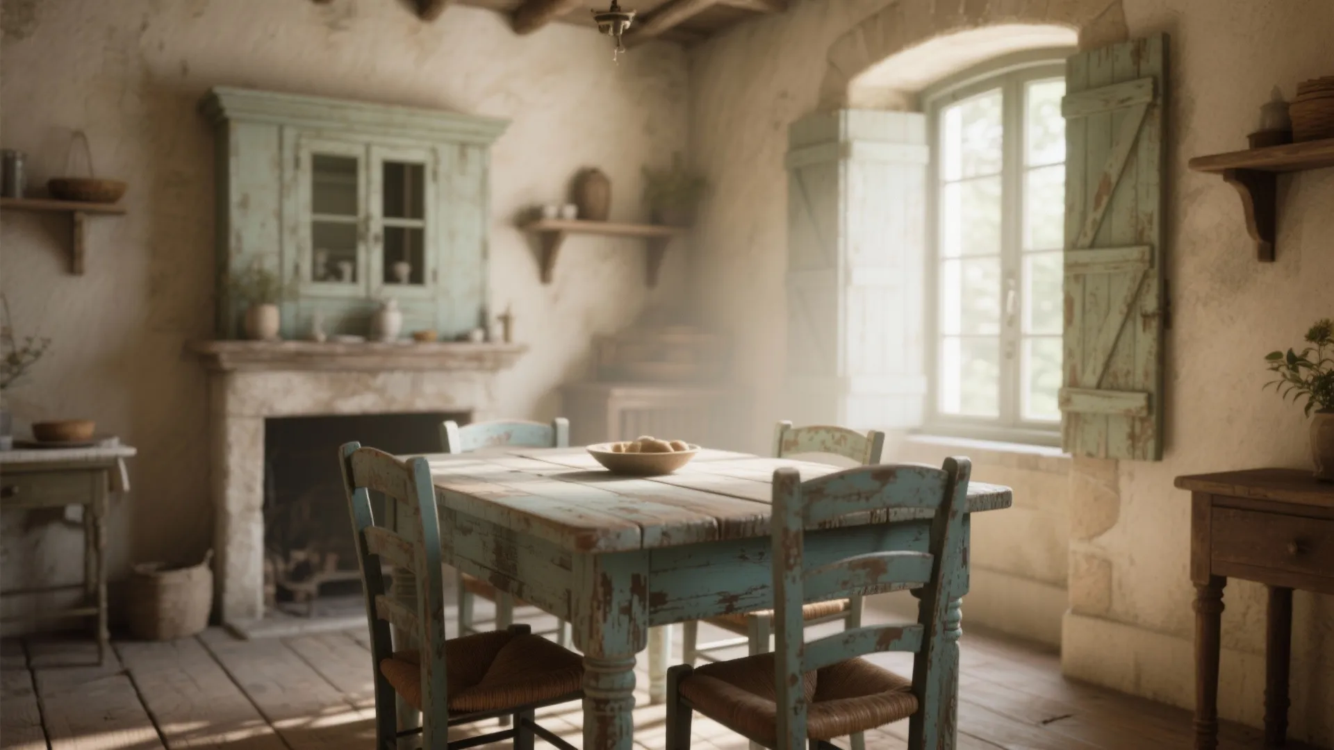 2. Choose a Distressed Farmhouse Table