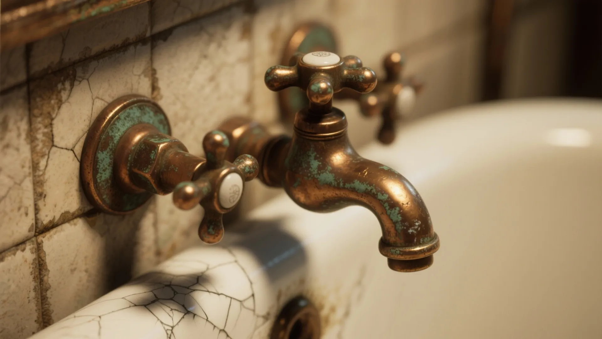 2. Distressed finishes and vintage fixtures