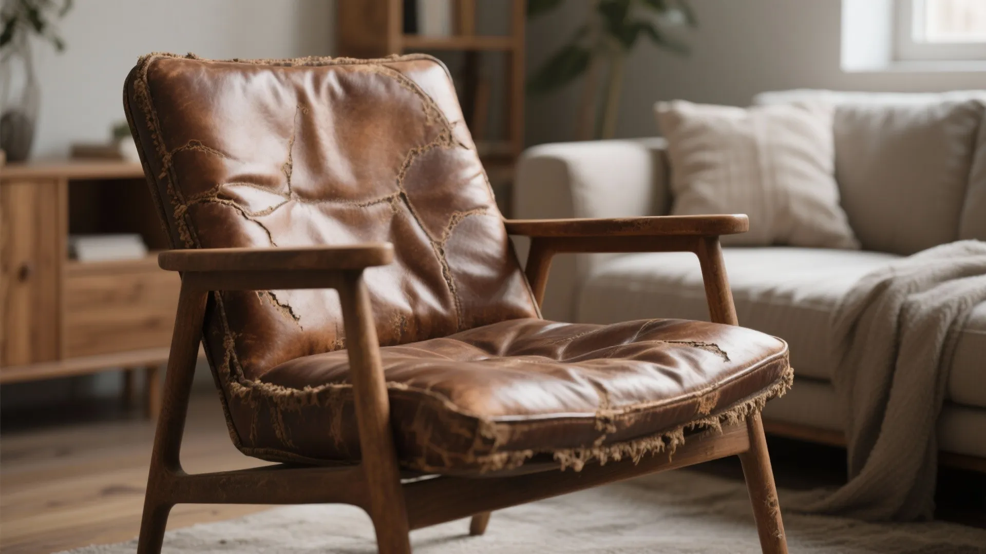 5. Vintage Distressed Leather for Character