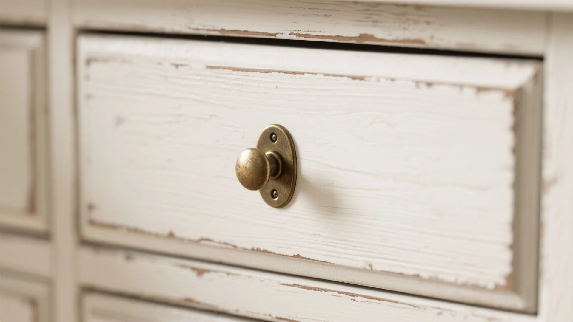 1. Distressed Shaker Vanity for Vintage Charm