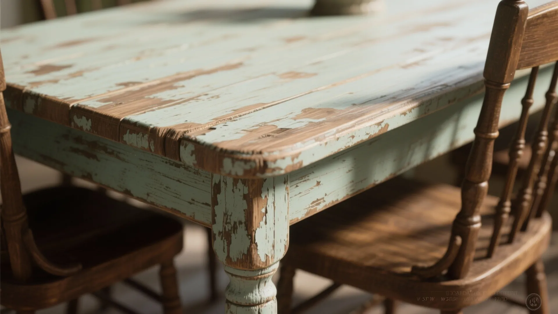 2. Distressed vintage finish for character