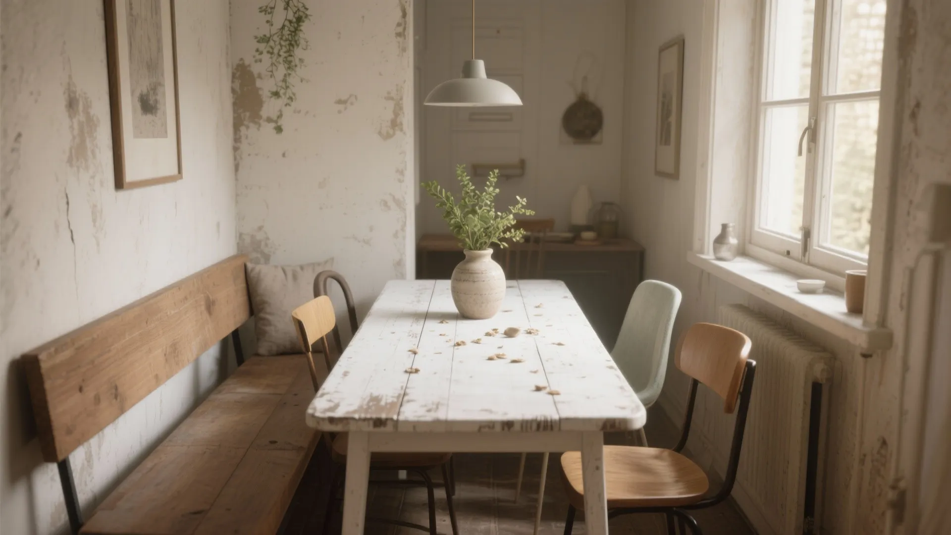 5 Distressed White Dining Table Ideas