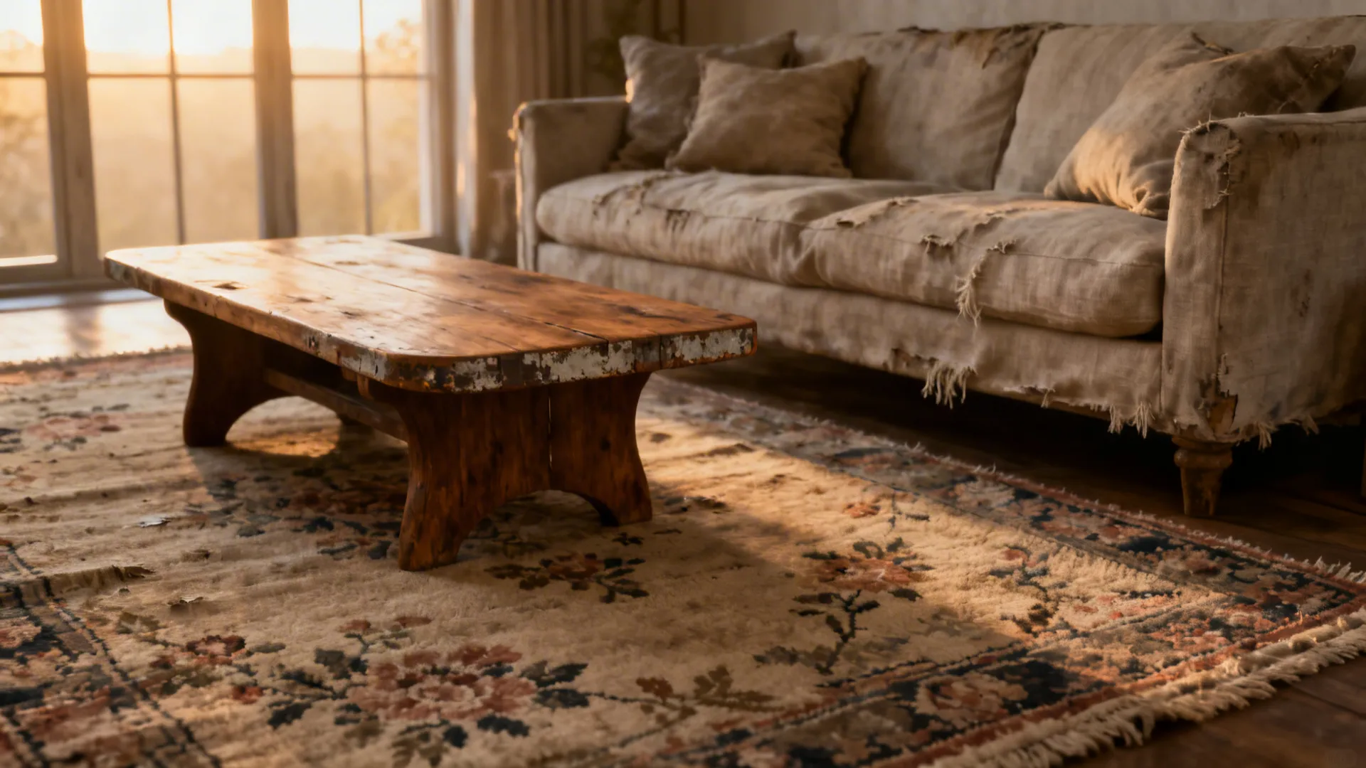 2. Distressed vintage-look wool