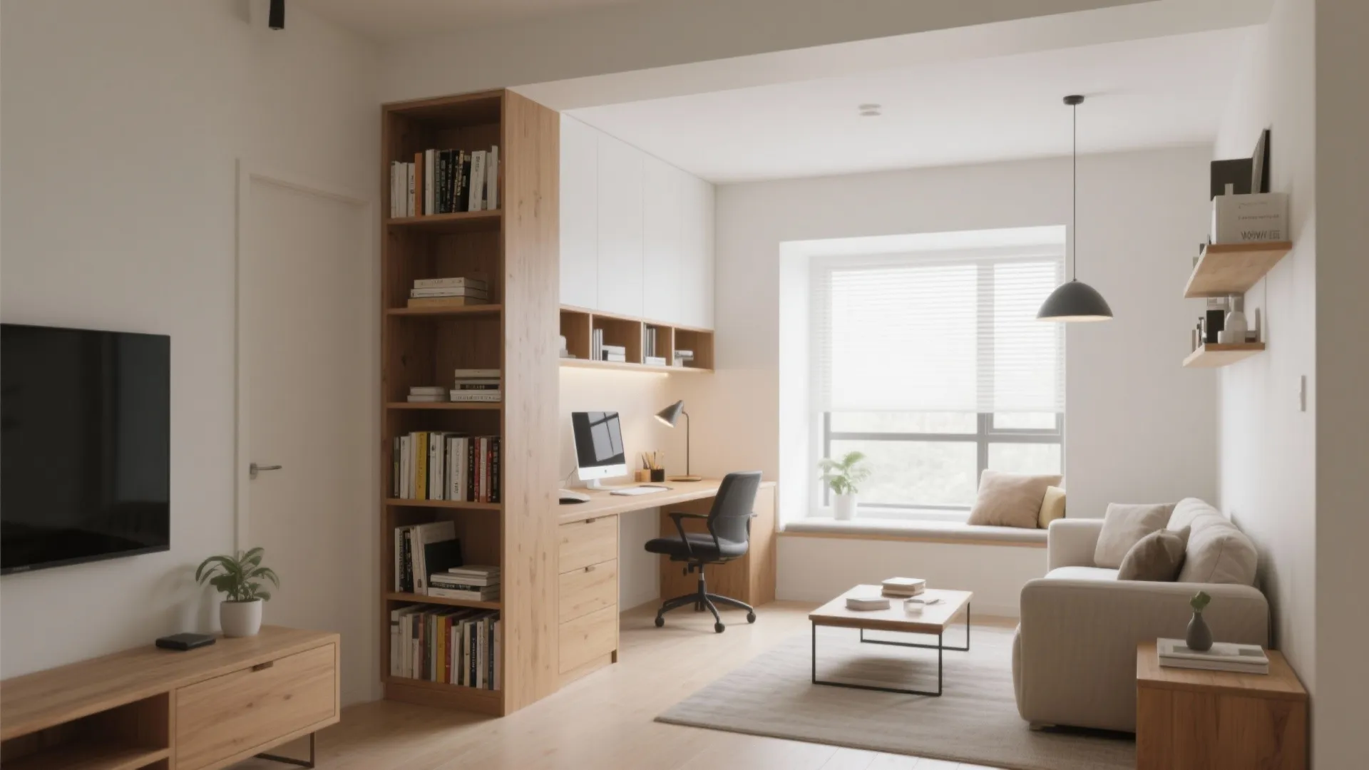 10. Room Divider Desk Combo