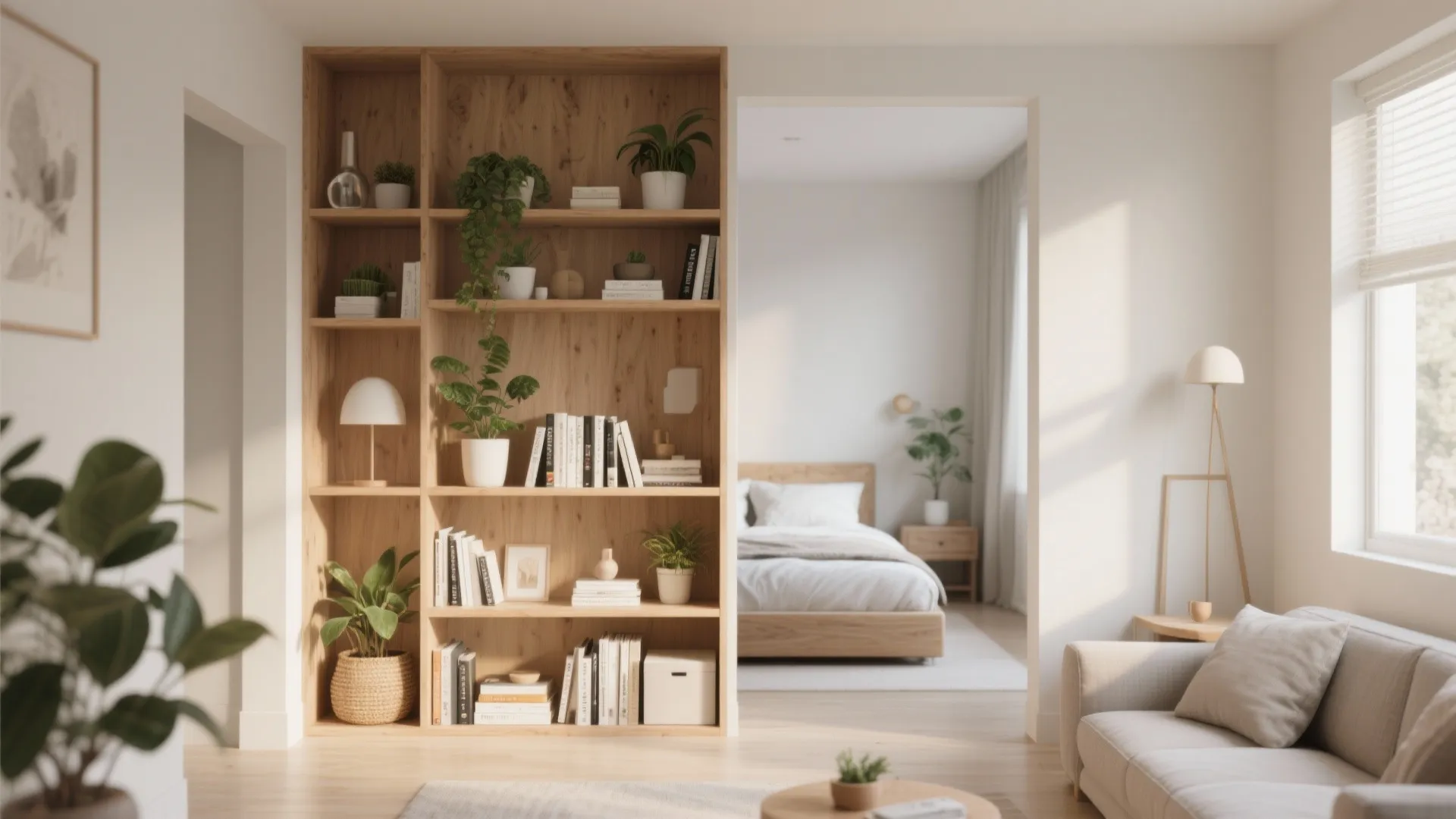 1. Minimalist Divider Shelves