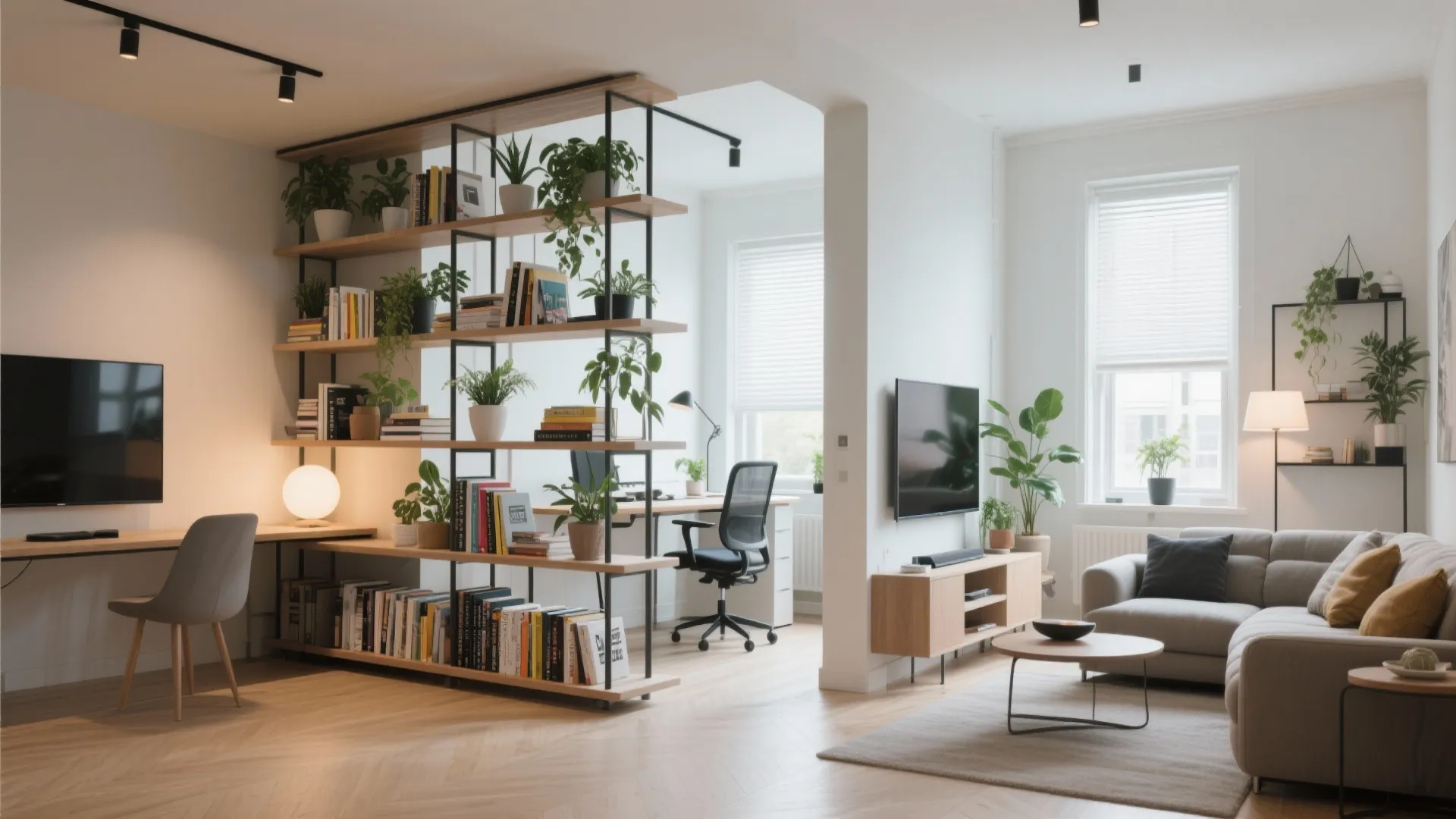 7. Room Divider Shelves