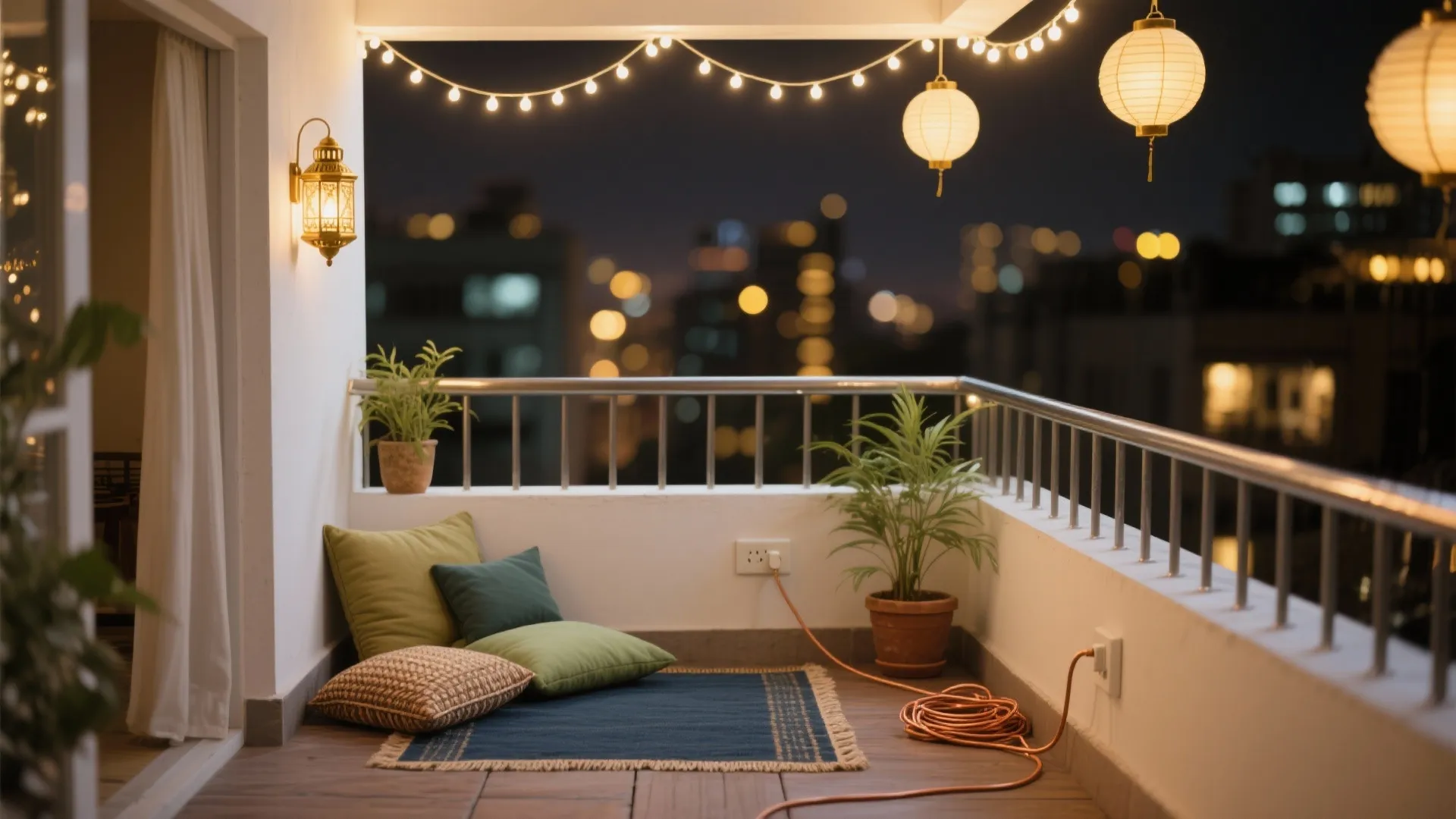 5 Diwali Balcony Lights Decoration Ideas: I’m sharing five balcony-friendly Diwali light ideas I’ve refined in real projects—clever layers, easy installs, and cozy glow without clutter.
