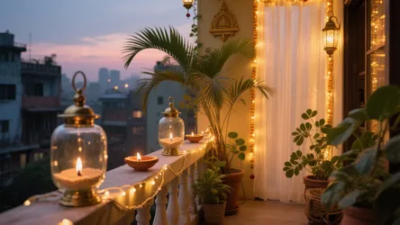 Diwali Balcony Light Decoration: 5 Bright Ideas