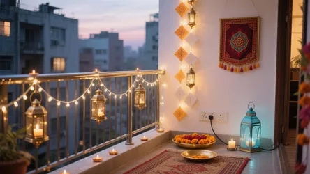 5 Diwali Light Decoration Ideas for Balcony
