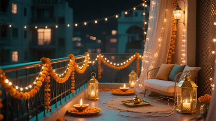 5 Balcony Diwali Light Decoration Ideas