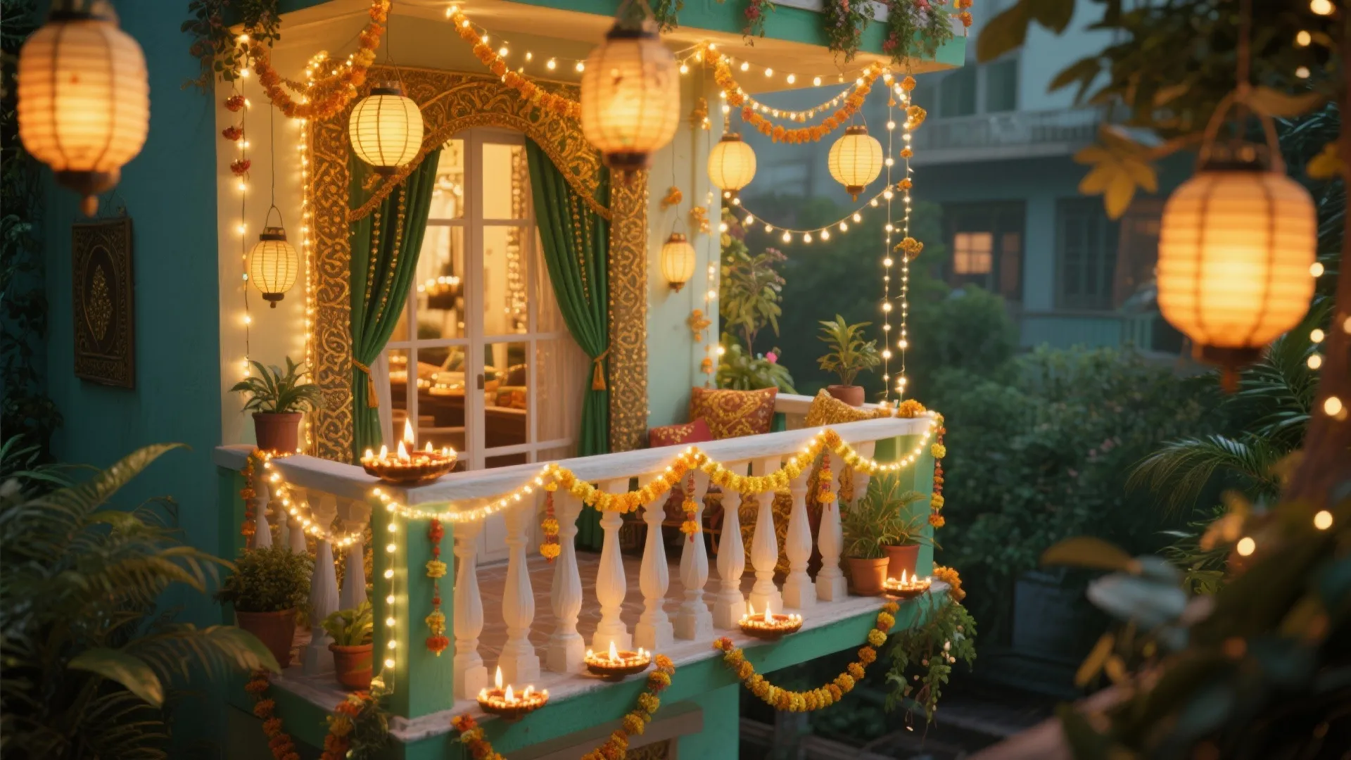5 Diwali Lighting Ideas for a Cozy Balcony: Personal Diwali-inspired balcony design tips from an experienced interior designer