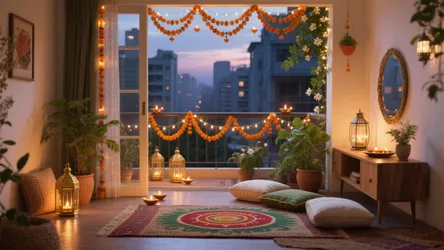 5 Balcony Diwali Decoration Ideas for Living Room