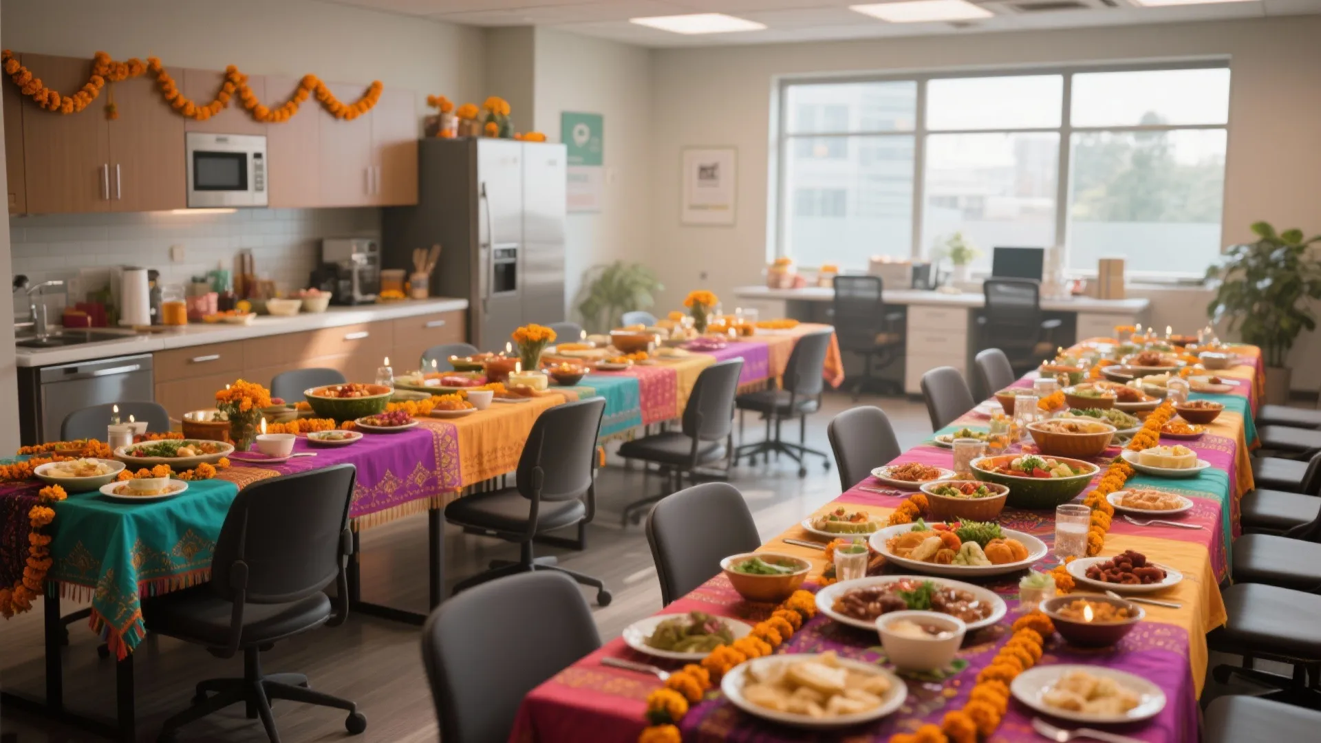 4. Potluck Lunch With Festive Flair