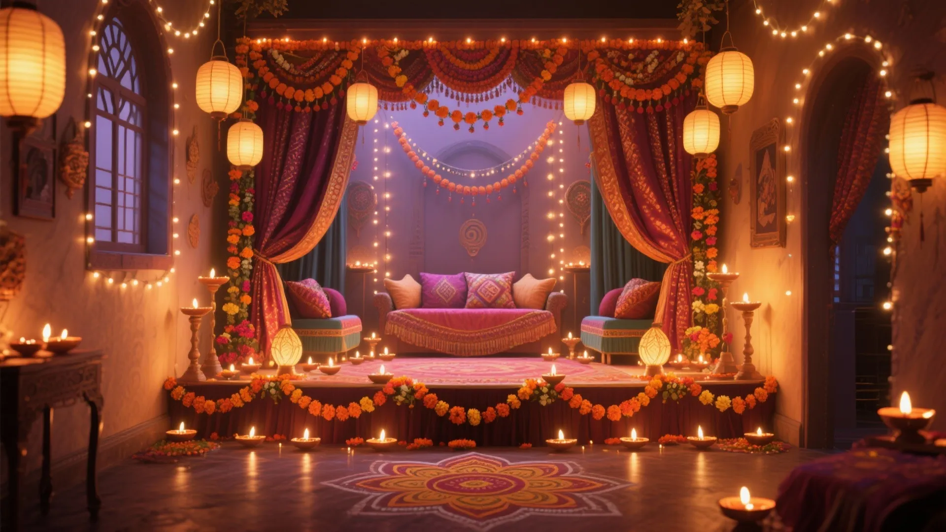 Creative Stage Decoration Ideas for Diwali