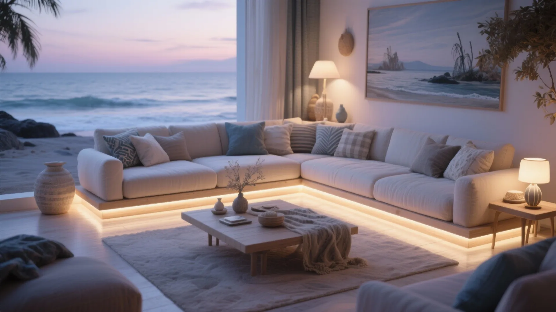 6. Diwan with Accent Lighting