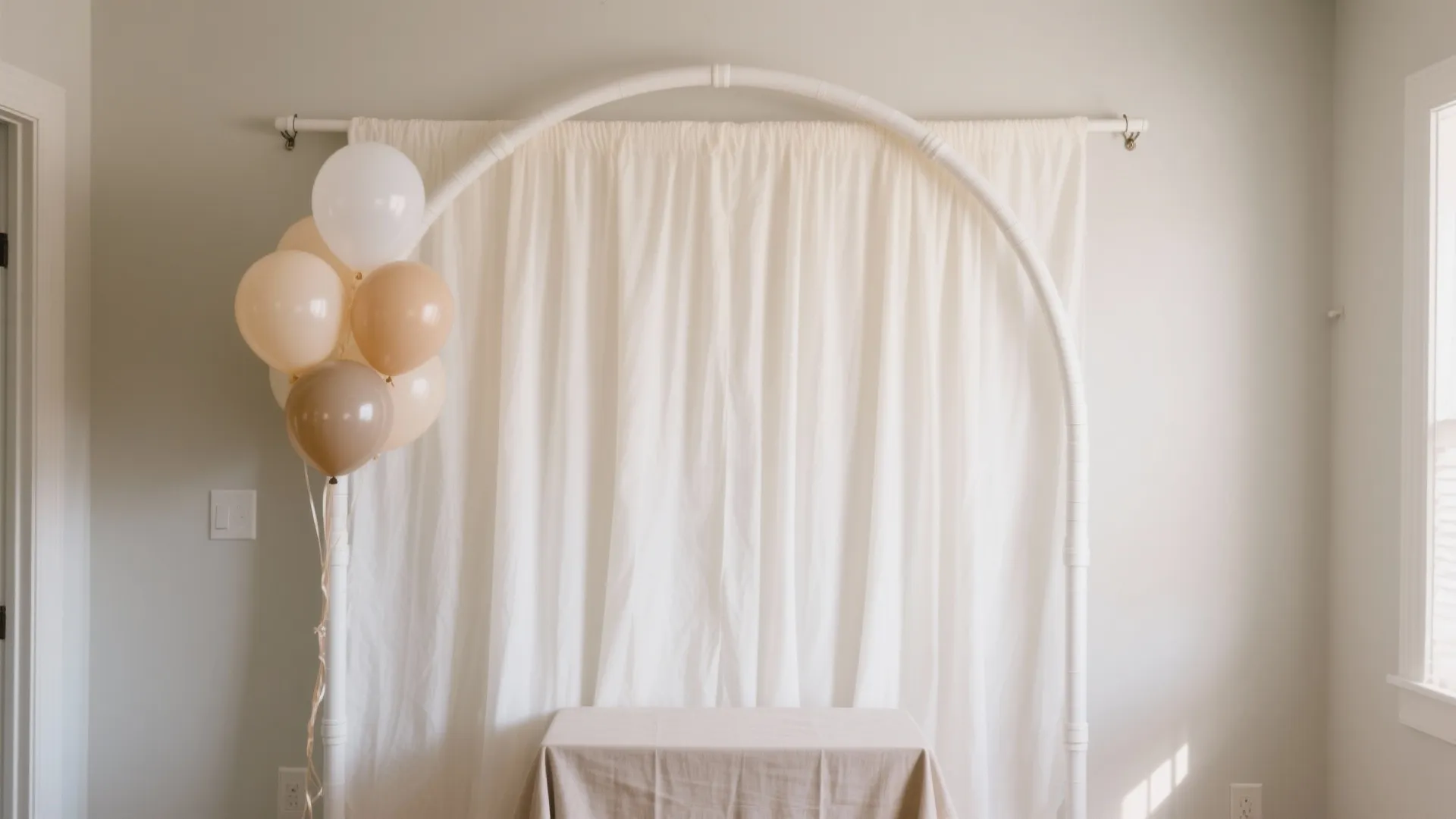 Statement DIY backdrop using everyday materials