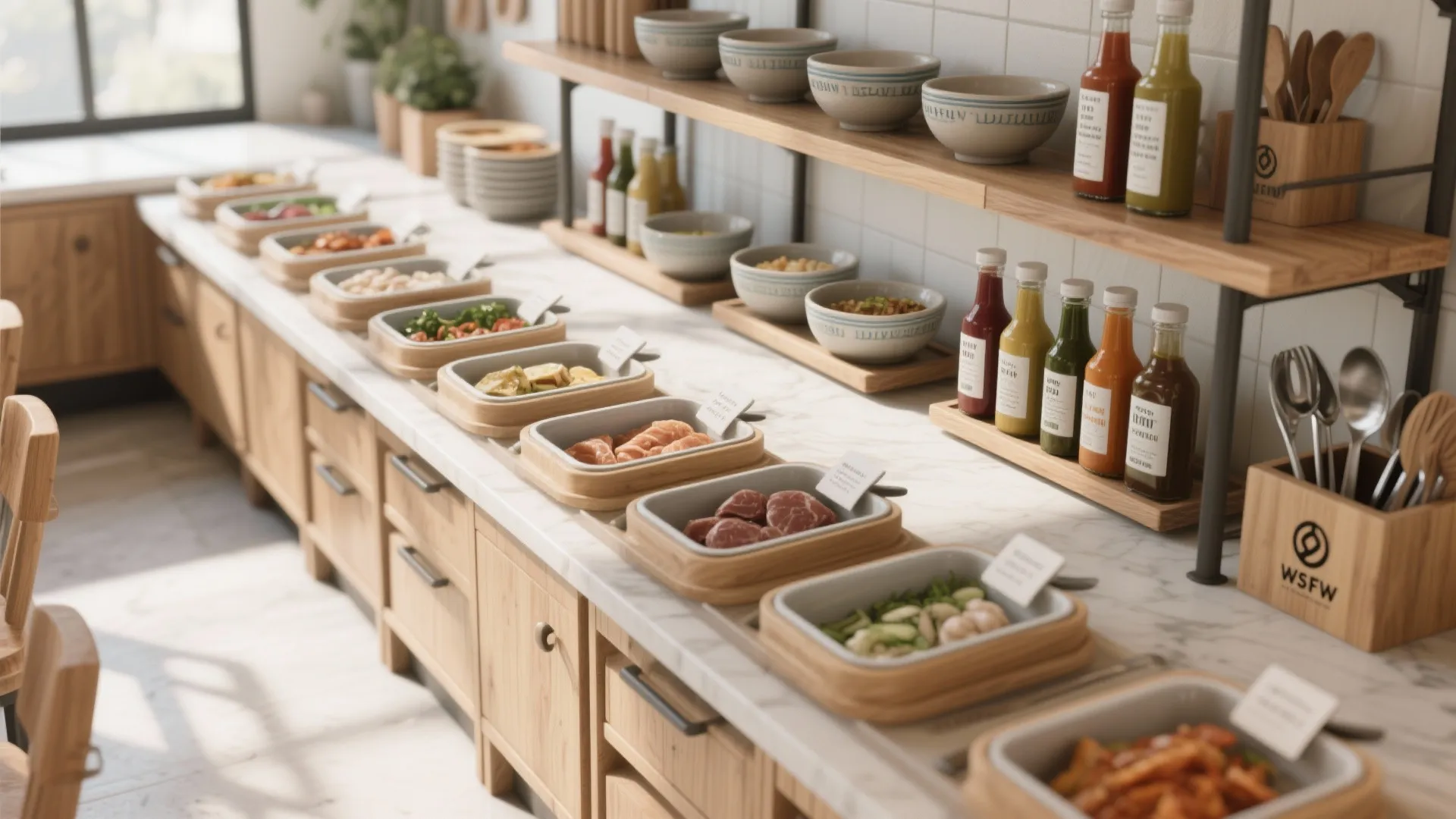 2. DIY Bowl Stations (Buddha, Grain, Salad)