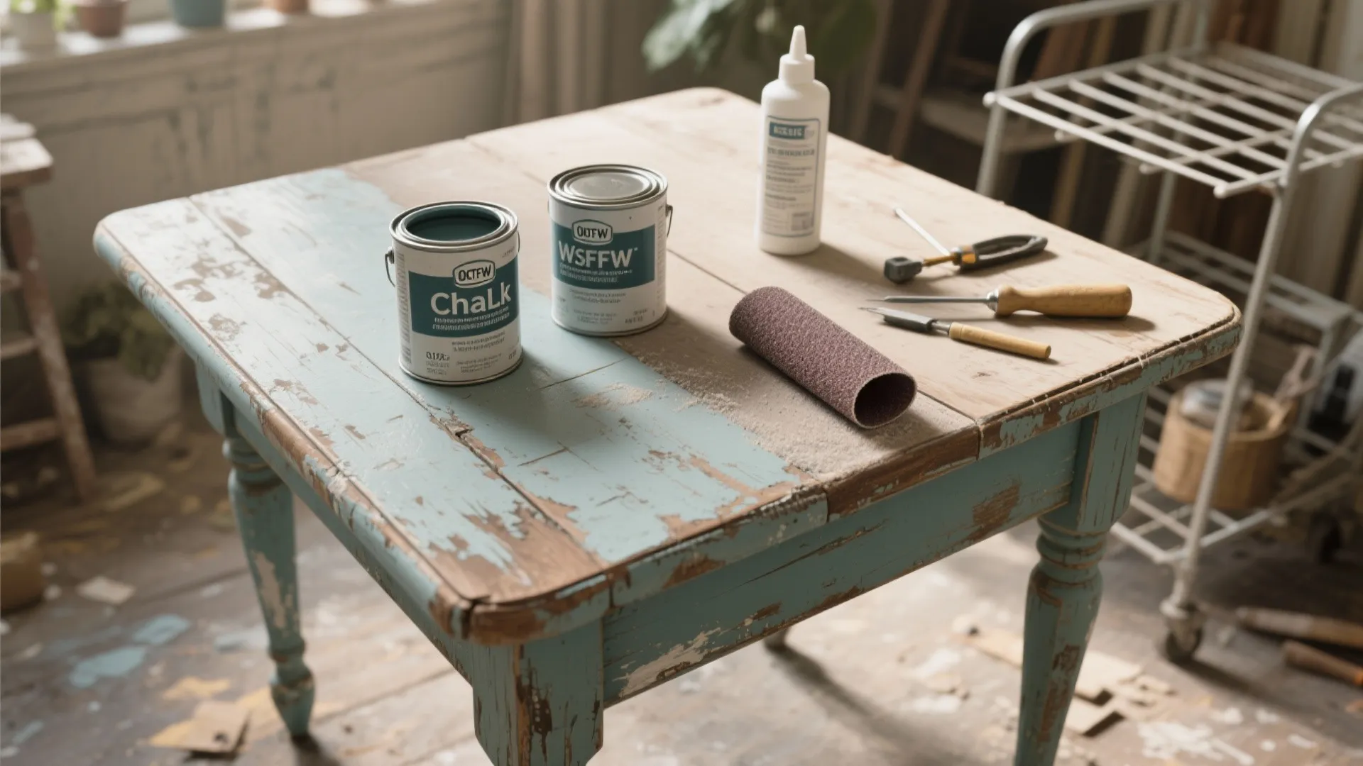 5. Paint distressing as a DIY accent