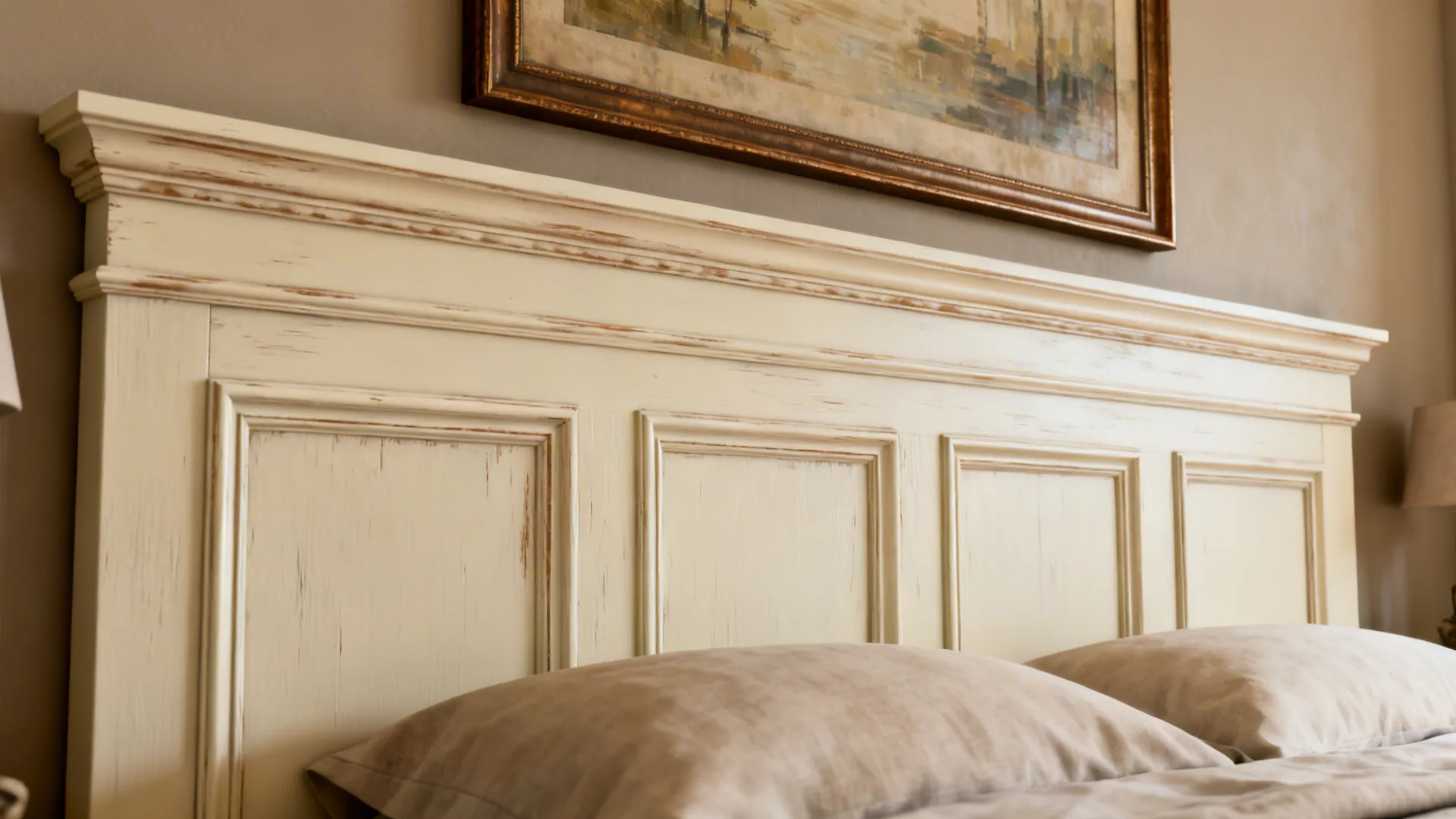 5. Create a focal point with art or a DIY headboard