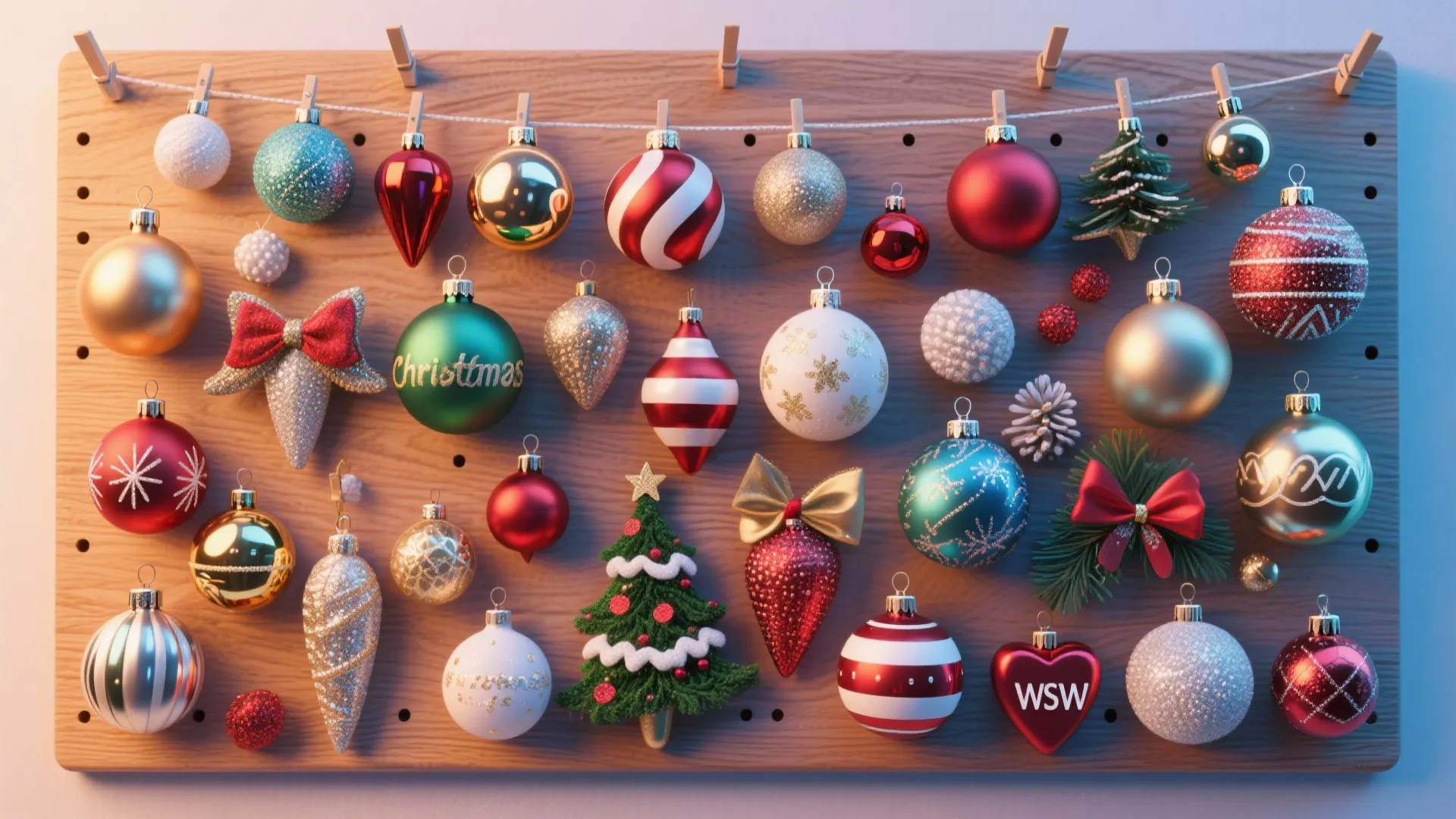 3. DIY Ornament Wall