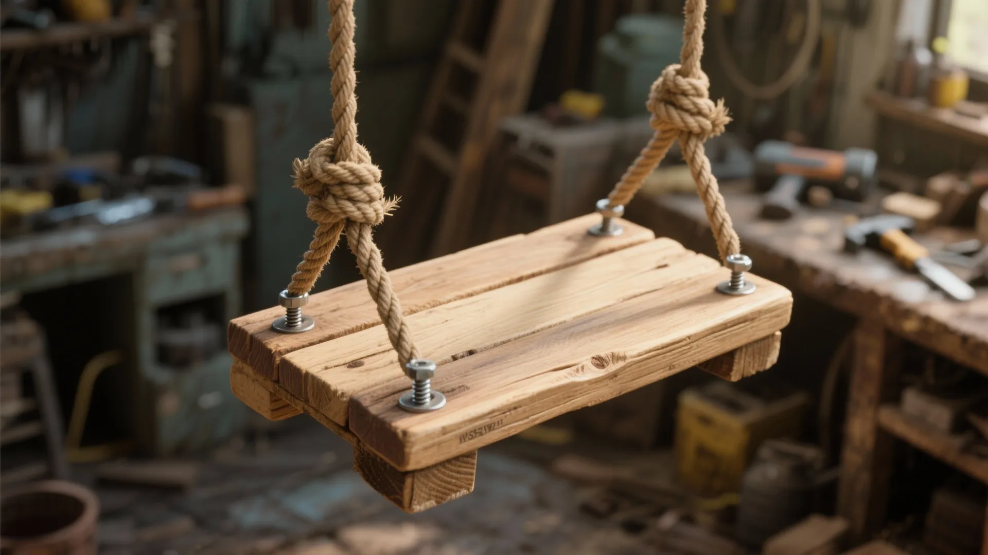 5. DIY pallet or reclaimed-frame mini swing