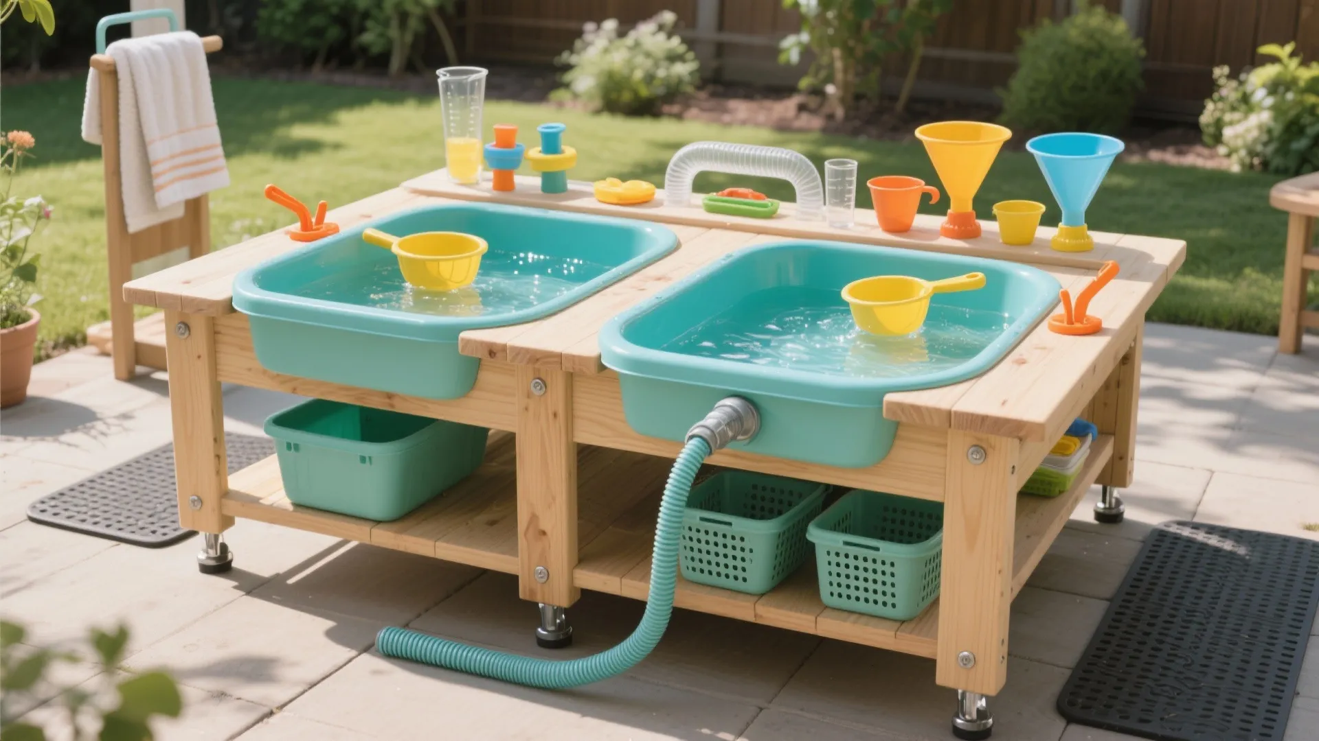 DIY Water Table: Easy Guide for Kids' Backyard Fun: 1 Minute to Assemble Your Own Homemade Water Table