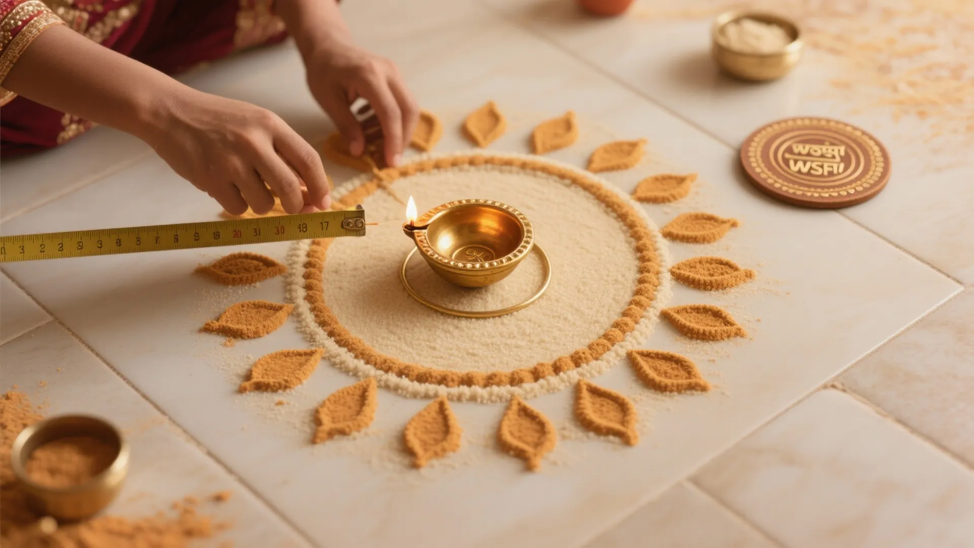 Diya Halo with Tiny Teardrops