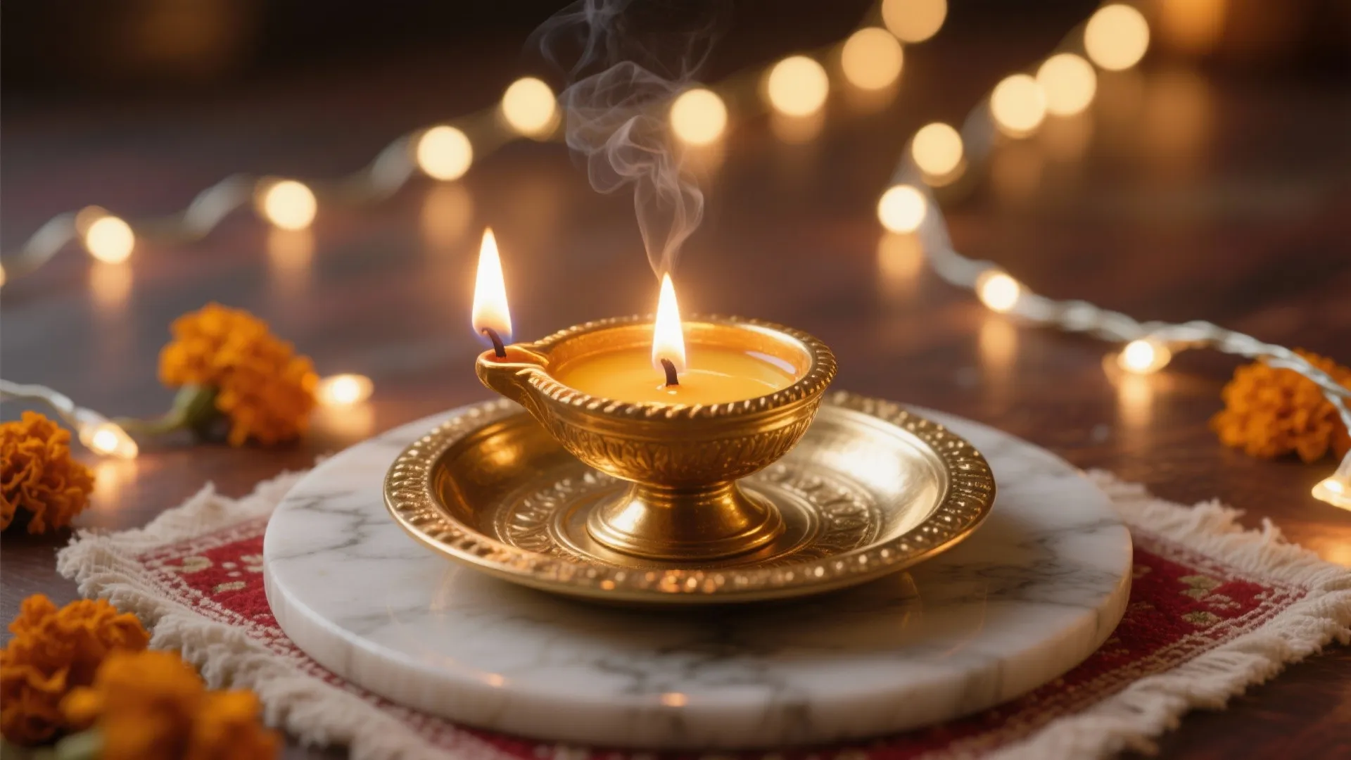 Diya Glow with LED String Lights