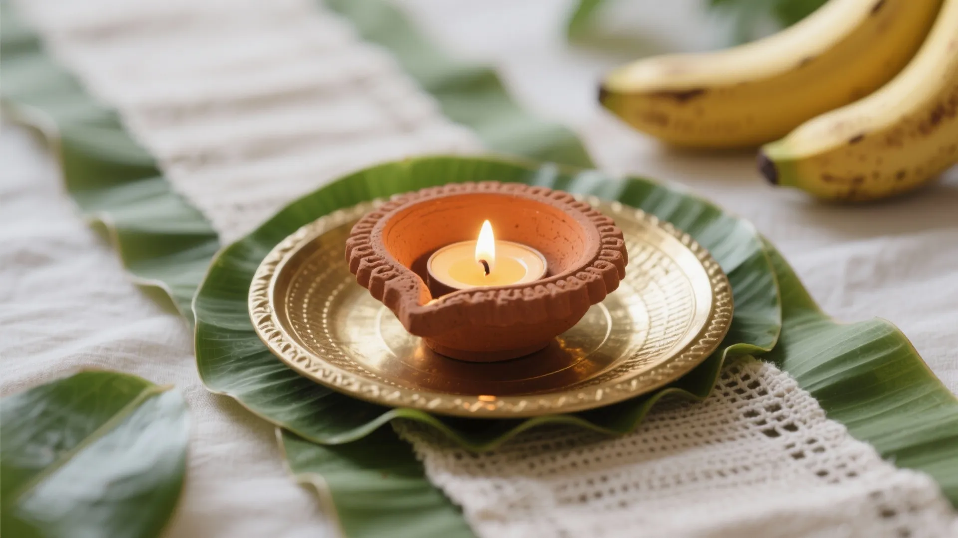 4) Eco‑Friendly Marathi Decor: Fabric Runners, Clay Diyas, Fresh Greens