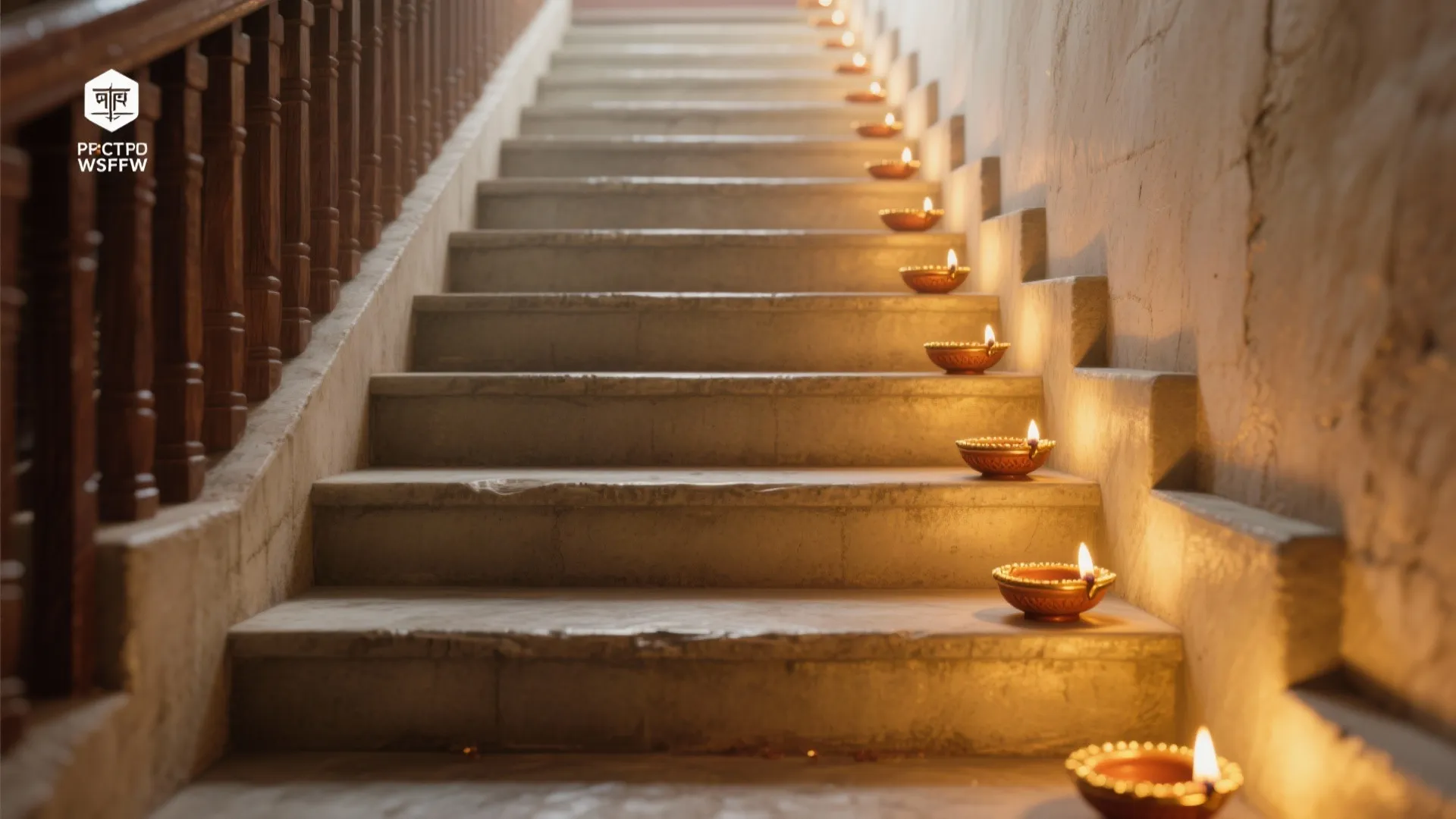 2. Diya Trail under Stairs