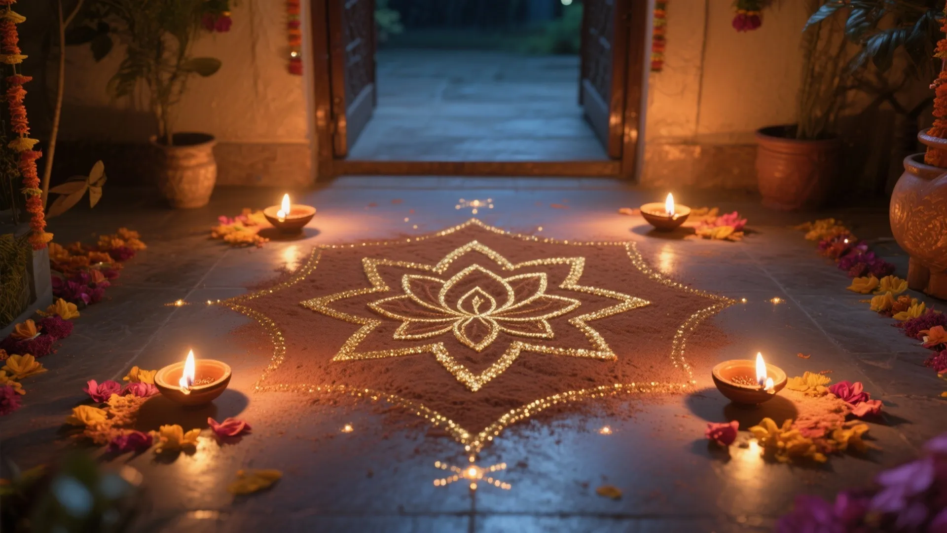 Diyas, Metallic Powders, and Night Glow