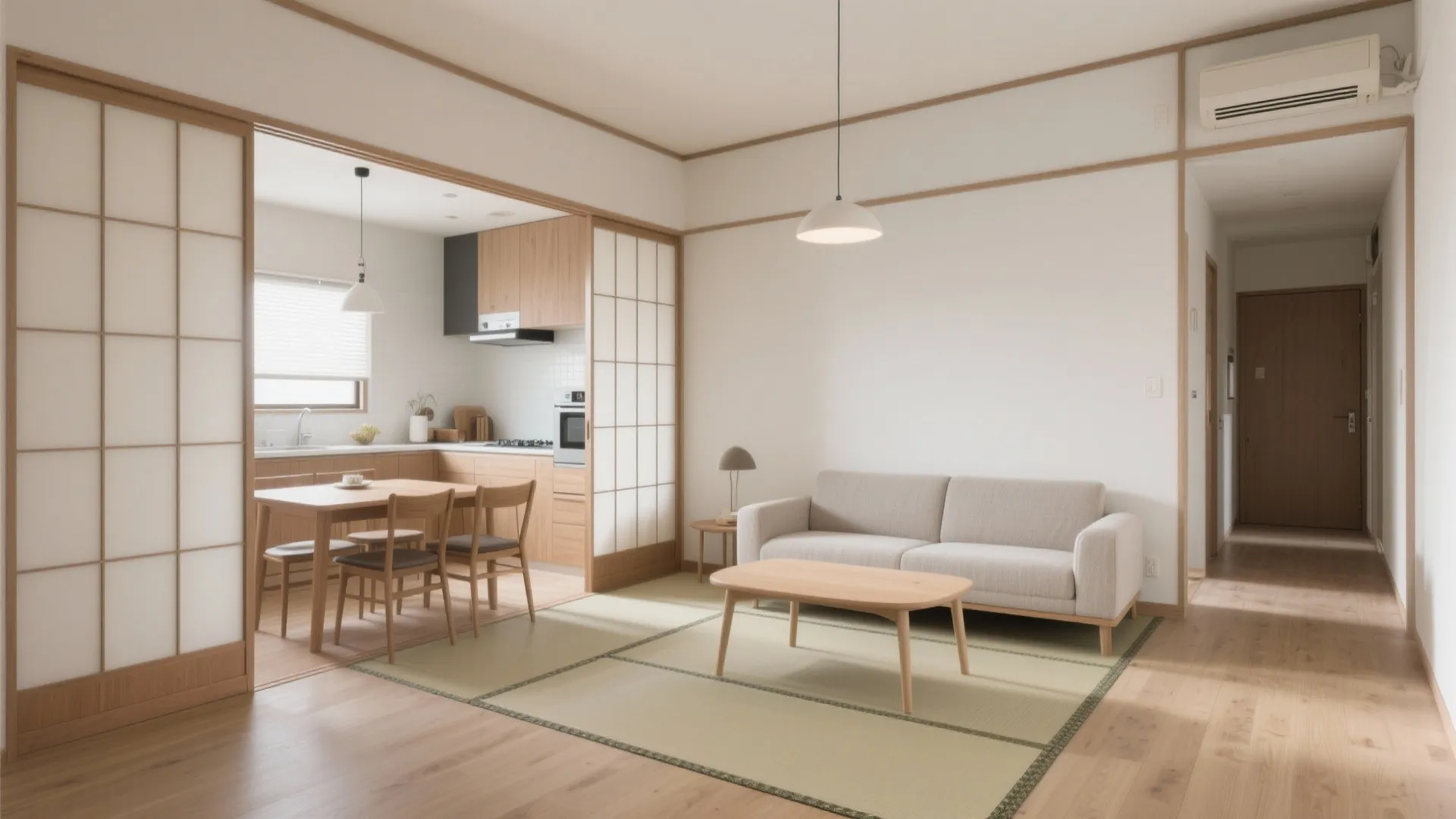 Tips 5: 家具の重心をDKに寄せて安定させる（日式風の整然）