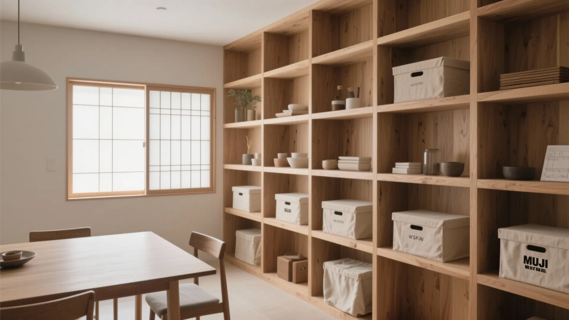 Tips 2: 収納は“壁一面”に集約してDKの視界をクリアに（小空間の収納術）