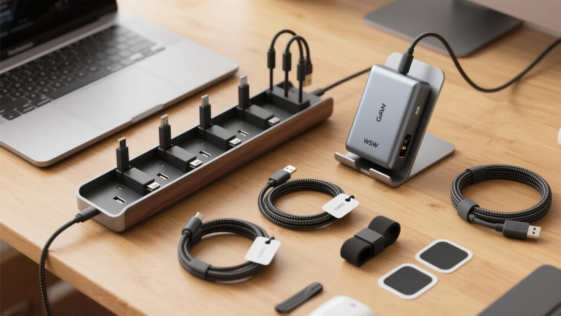 Cable Management + Fast-Charging Dock