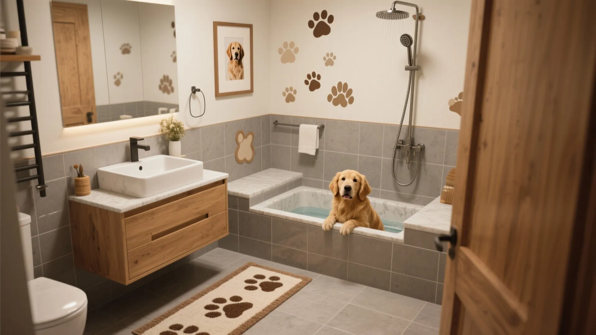 Bathroom Dog Decor — 5 Playful Ideas: Small bathroom, big puppy personality: practical and stylish decor tips I use with clients