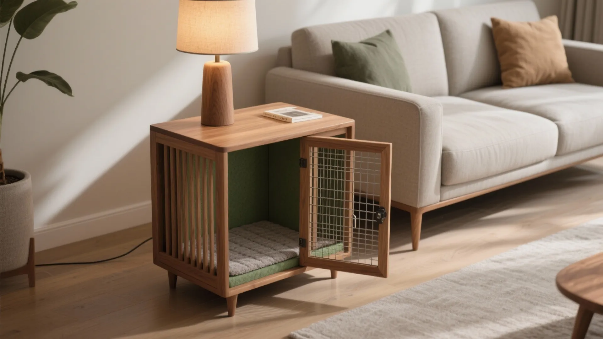 DIY Dog Crate End Table: Stylish Pet Furniture Solution: 1 Minute to Craft a Pet-Friendly End Table That Saves Space