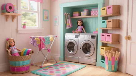 5 Duct Tape Ideas for American Girl Doll Laundry Rooms