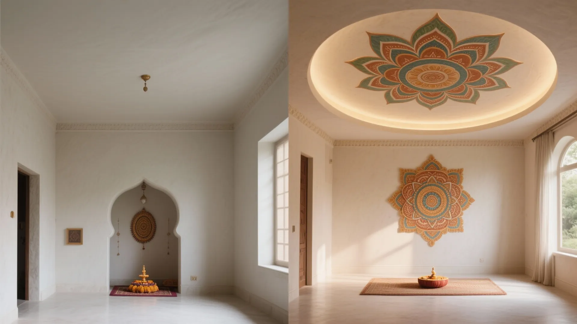 Mandala Dome and Crown Moulding: A Sacred Focus