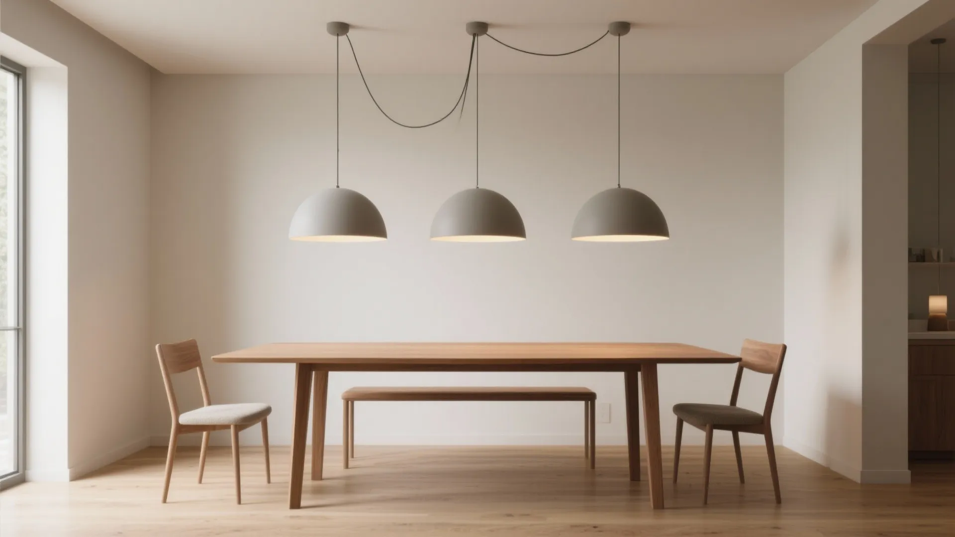Minimalist dome pendant clusters