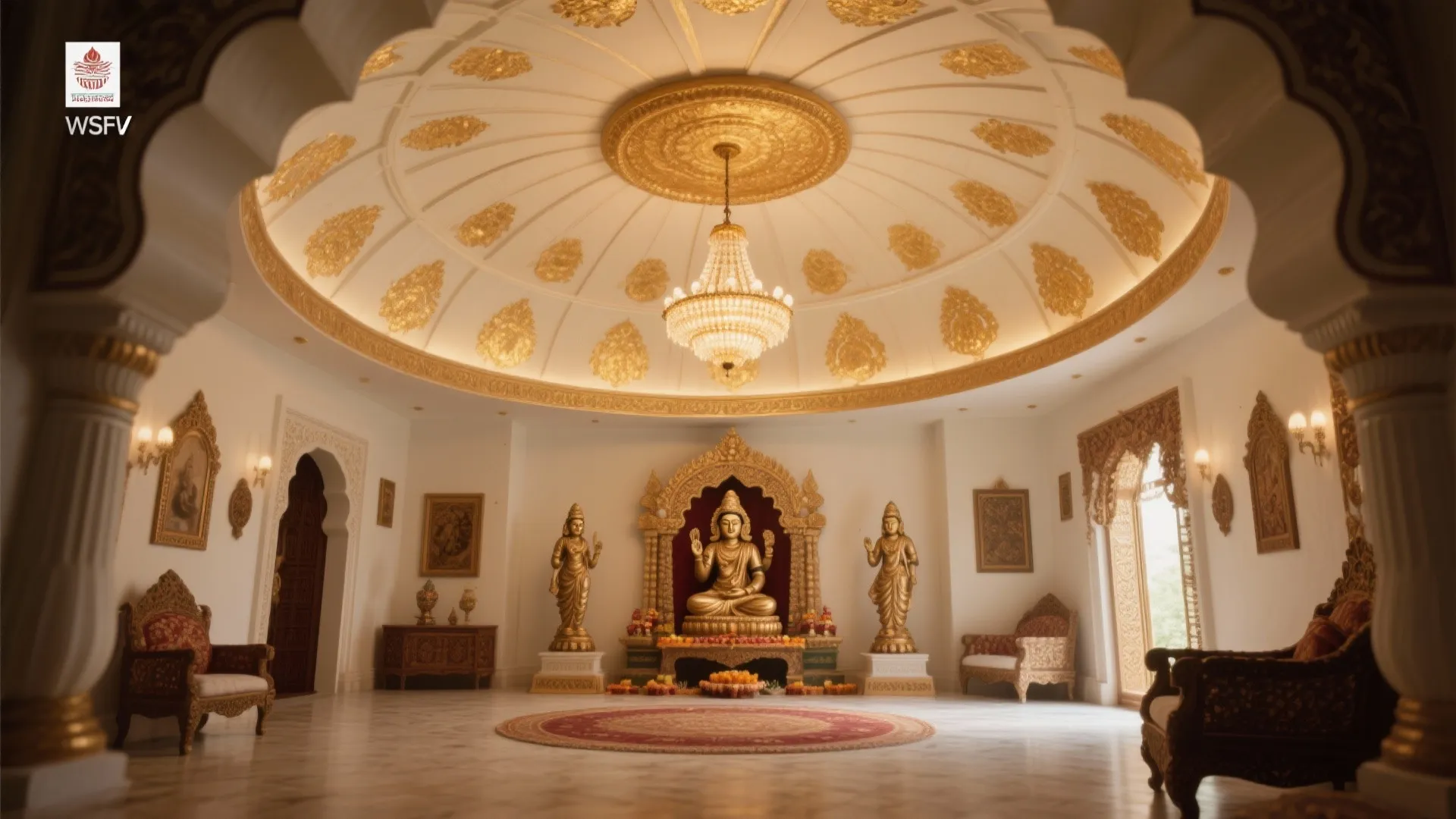 Dome-Shaped POP Ceiling