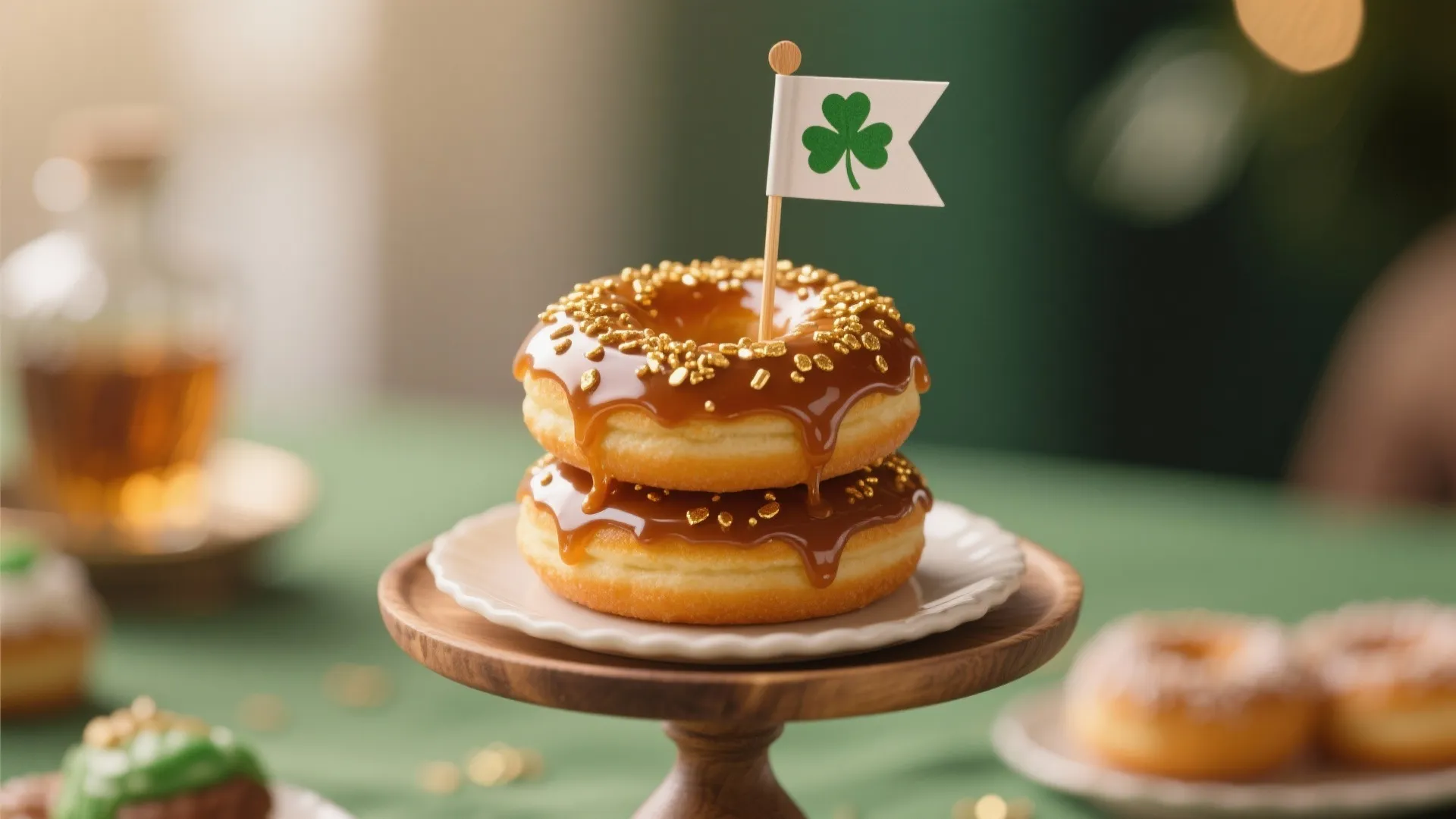 5. Edible Centerpiece: Whiskey-Glazed Donut Stack