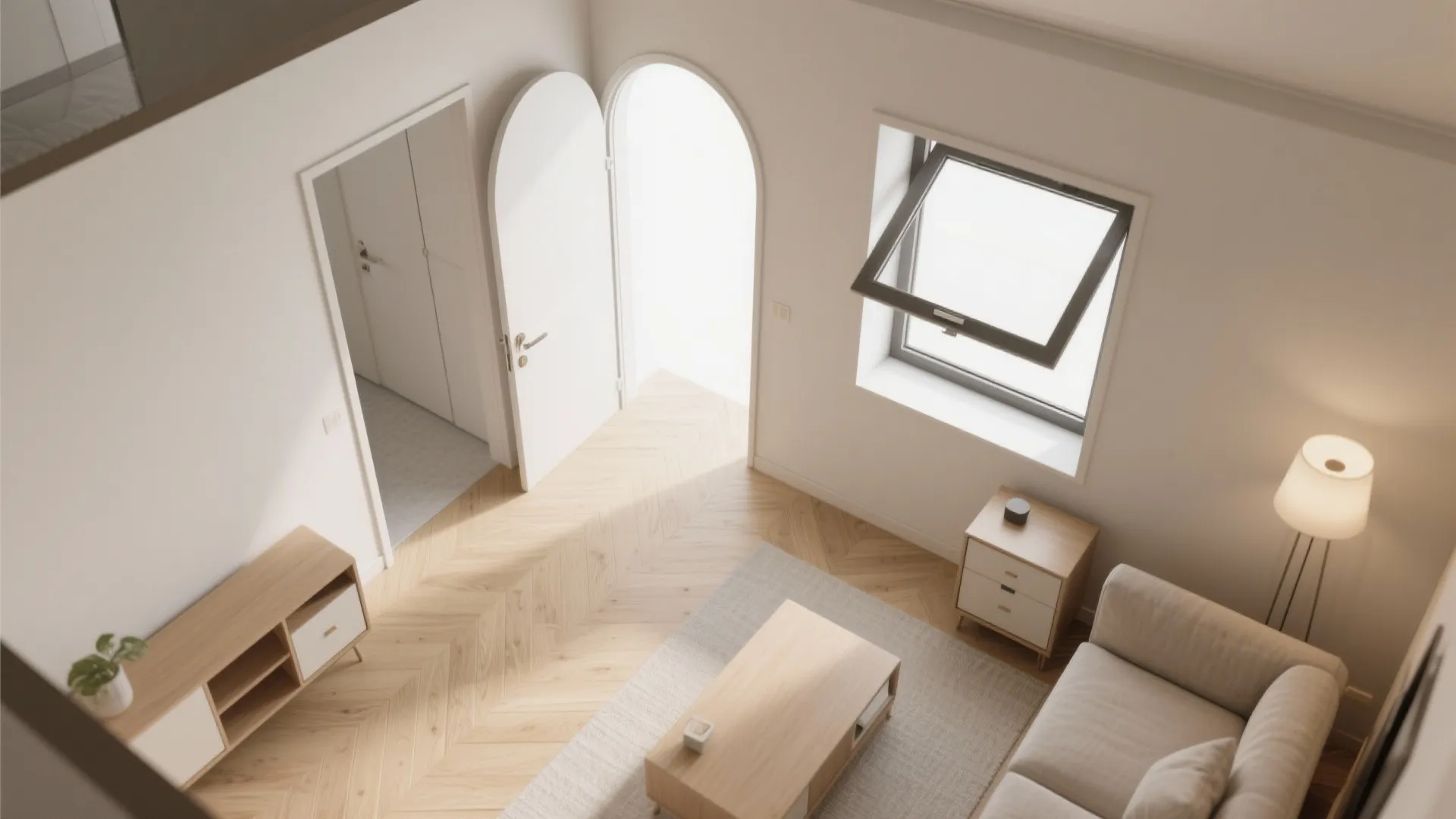 Idea 2: Tilt-and-turn windows paired with a single swing balcony door