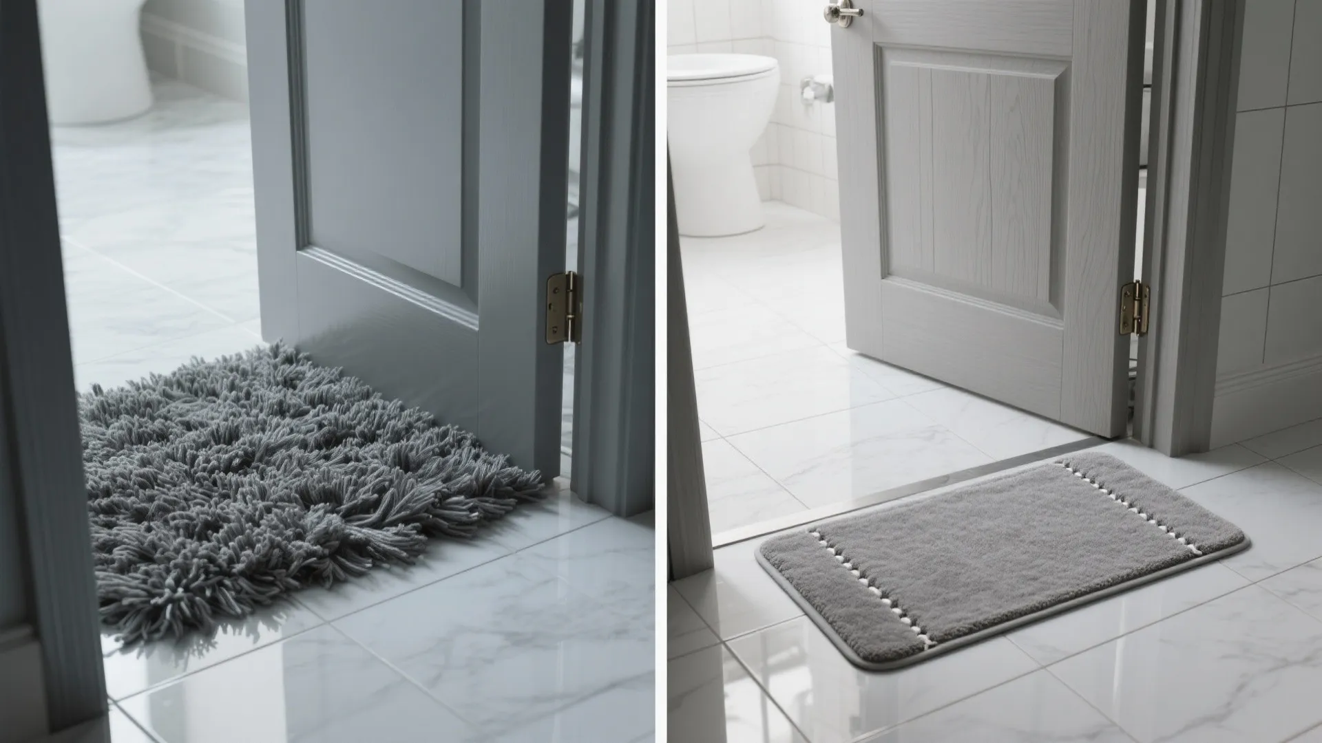 Low-profile mats for door clearance