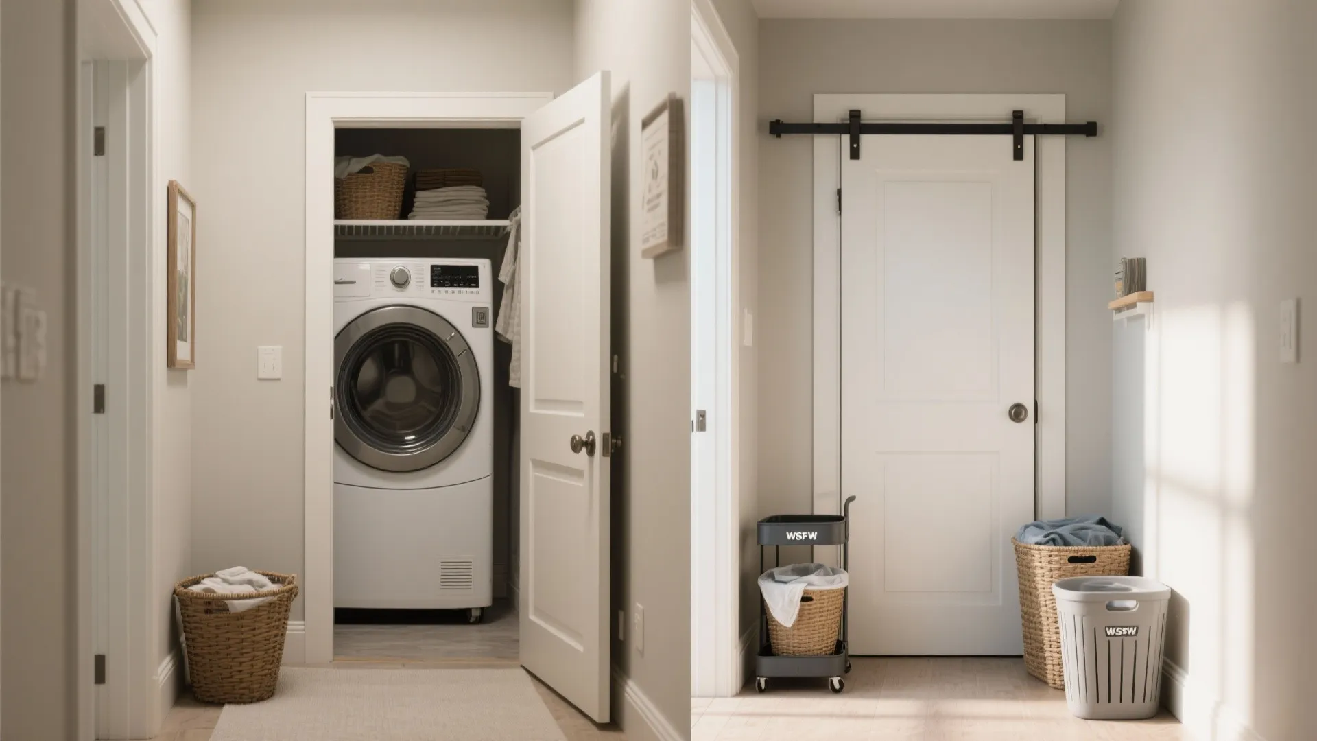 4. Replace swinging doors with pocket or bi-fold options